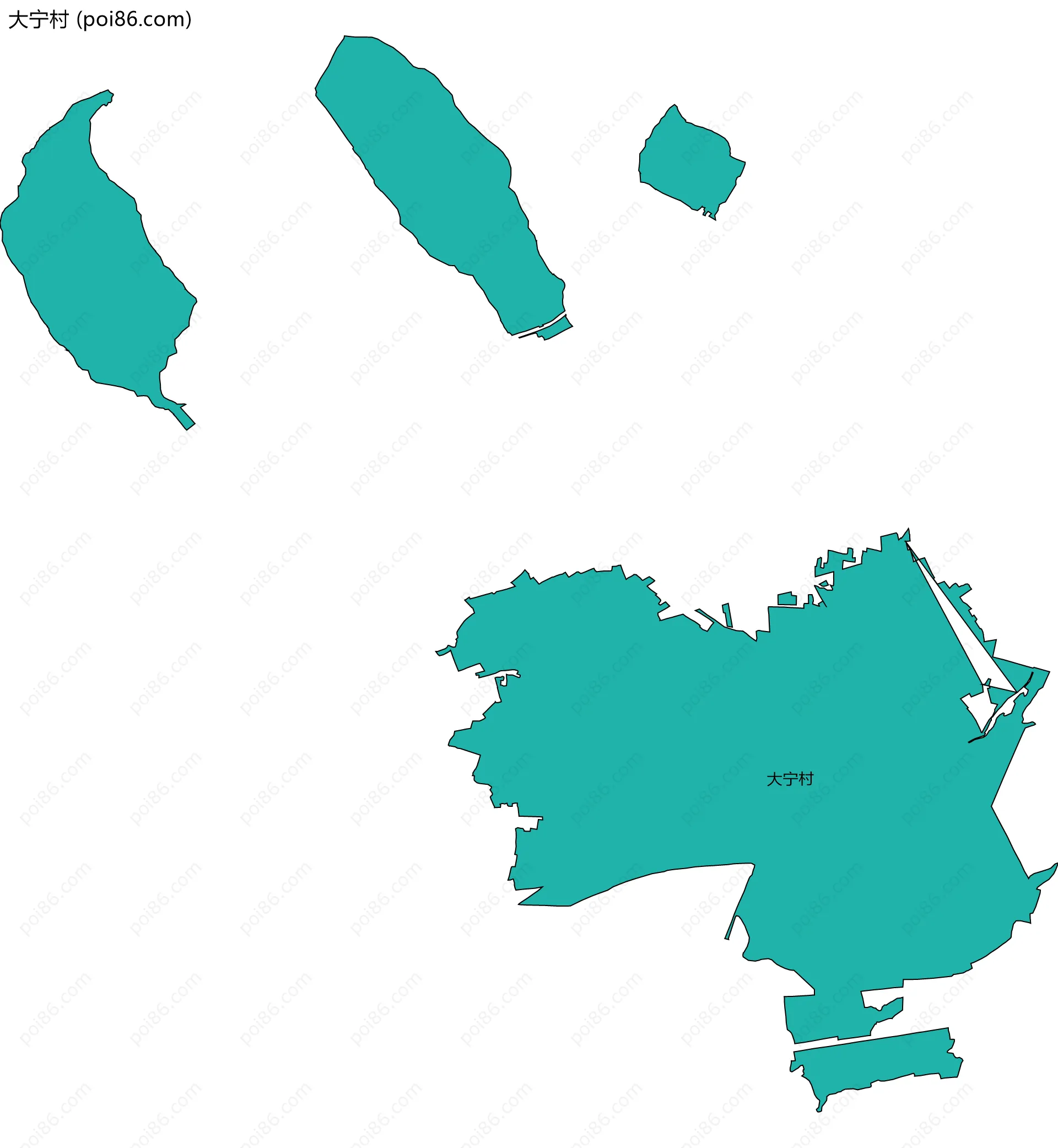 大宁村边界地图