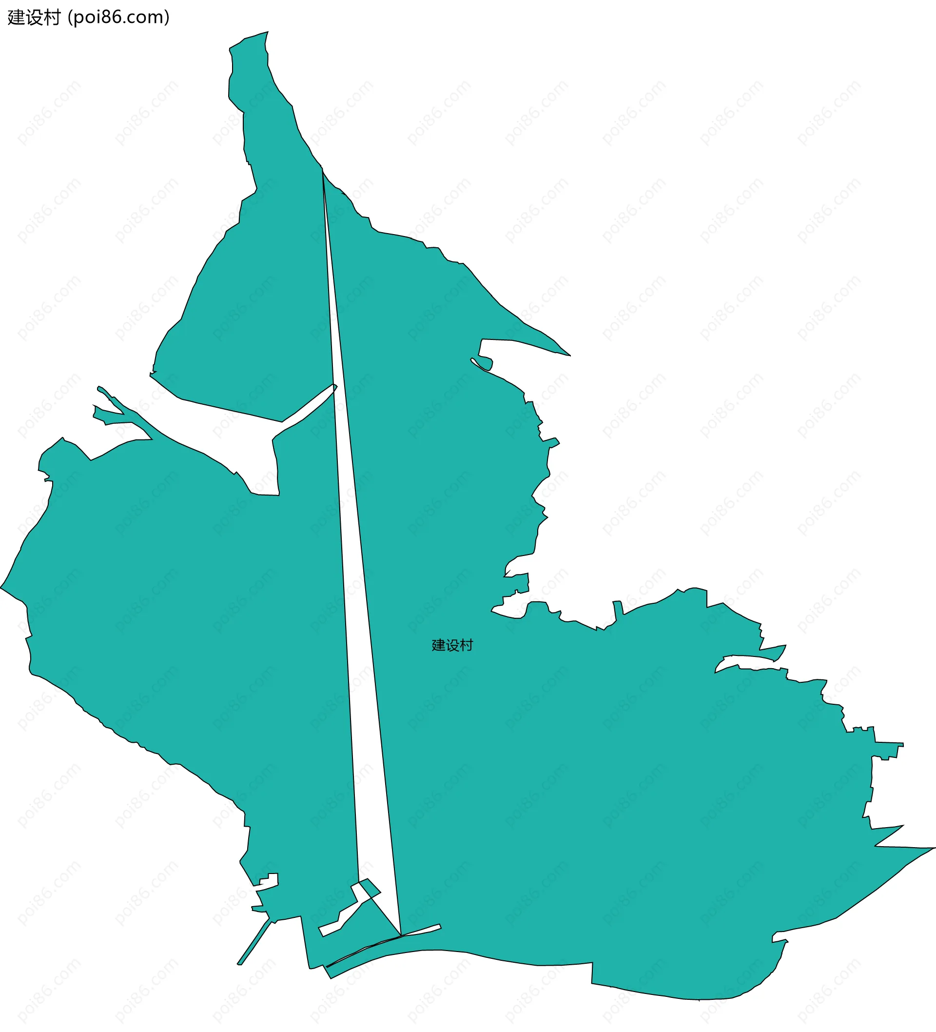 建设村边界地图