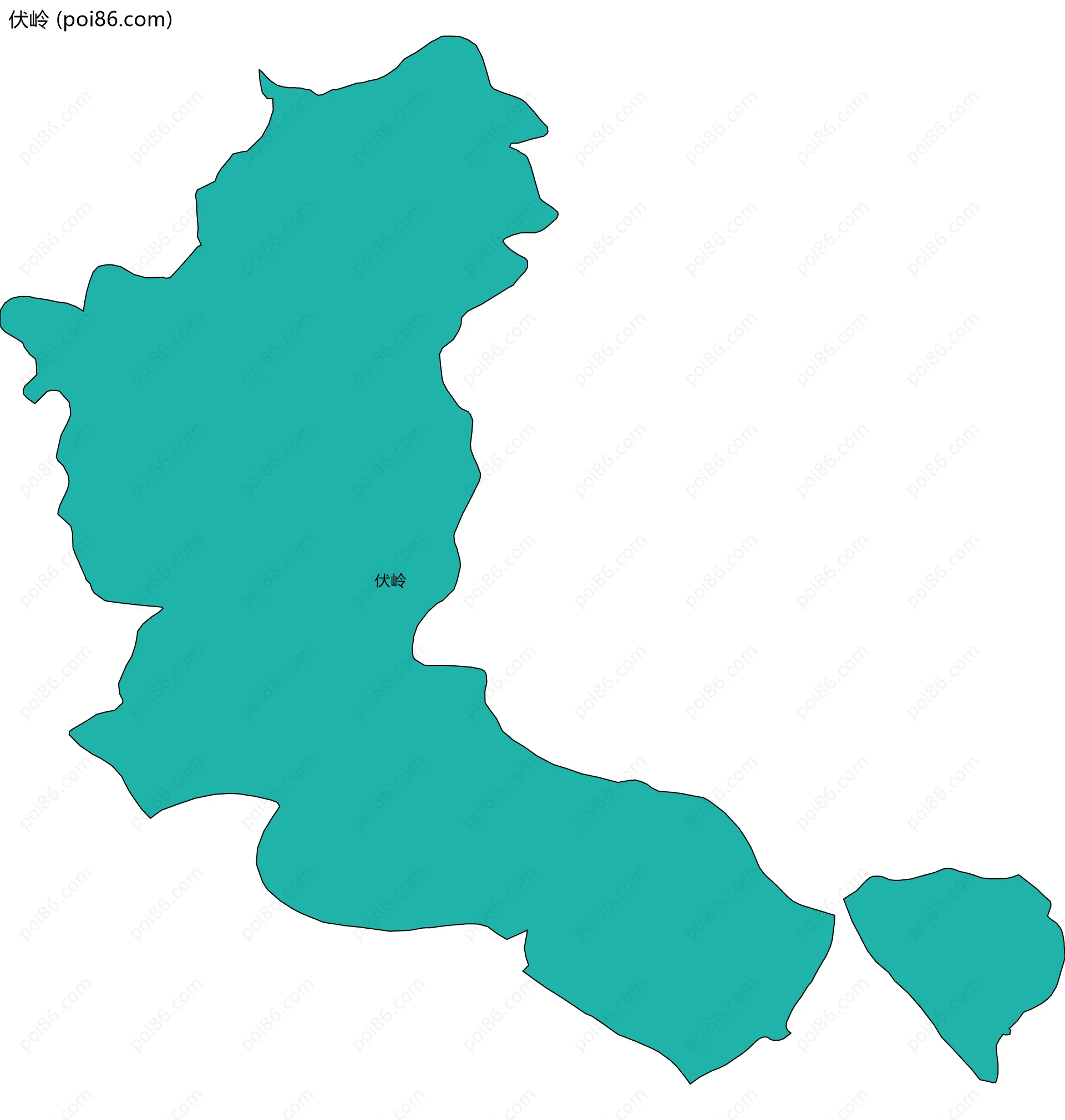 伏岭边界地图