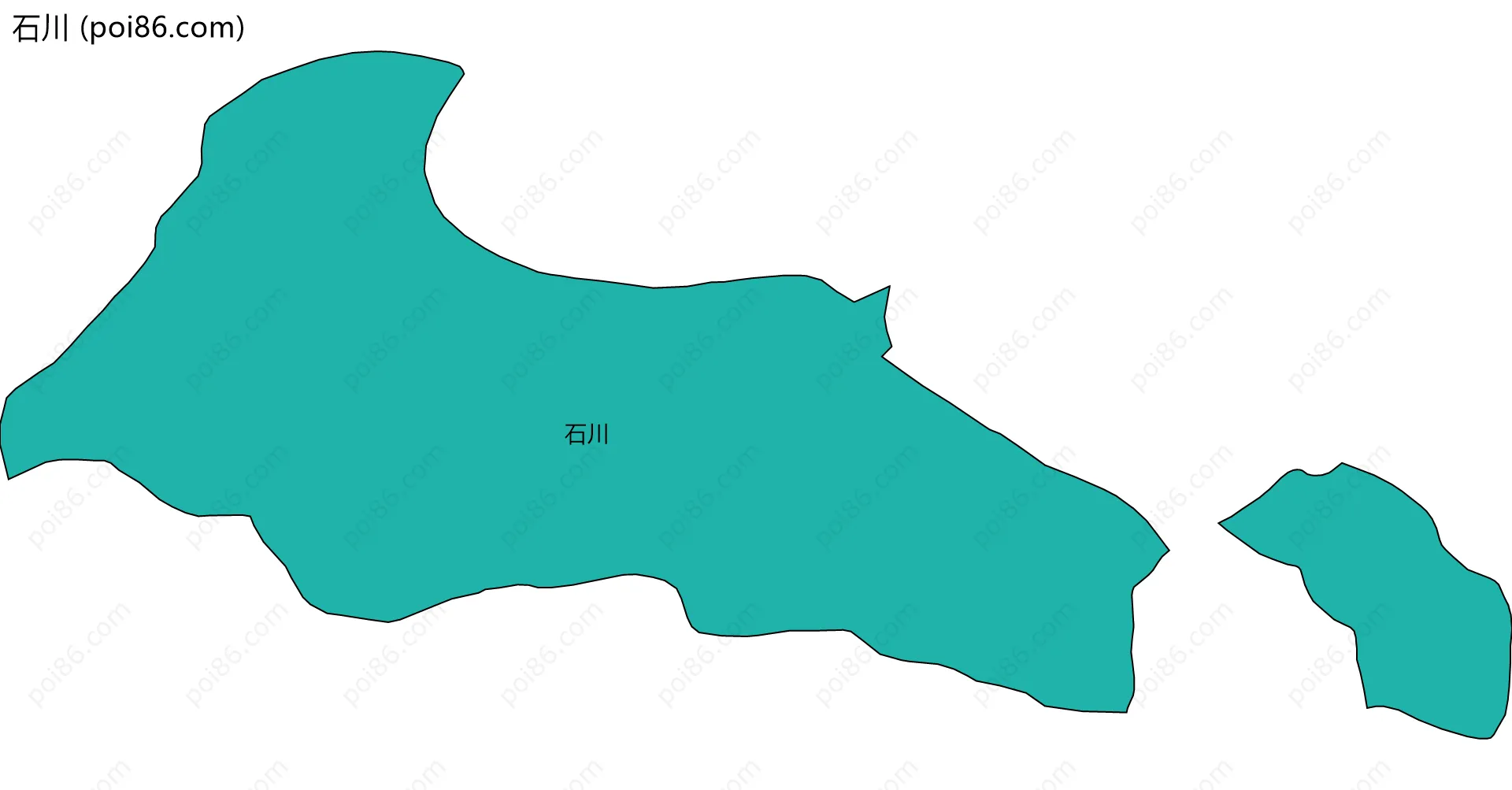 石川边界地图