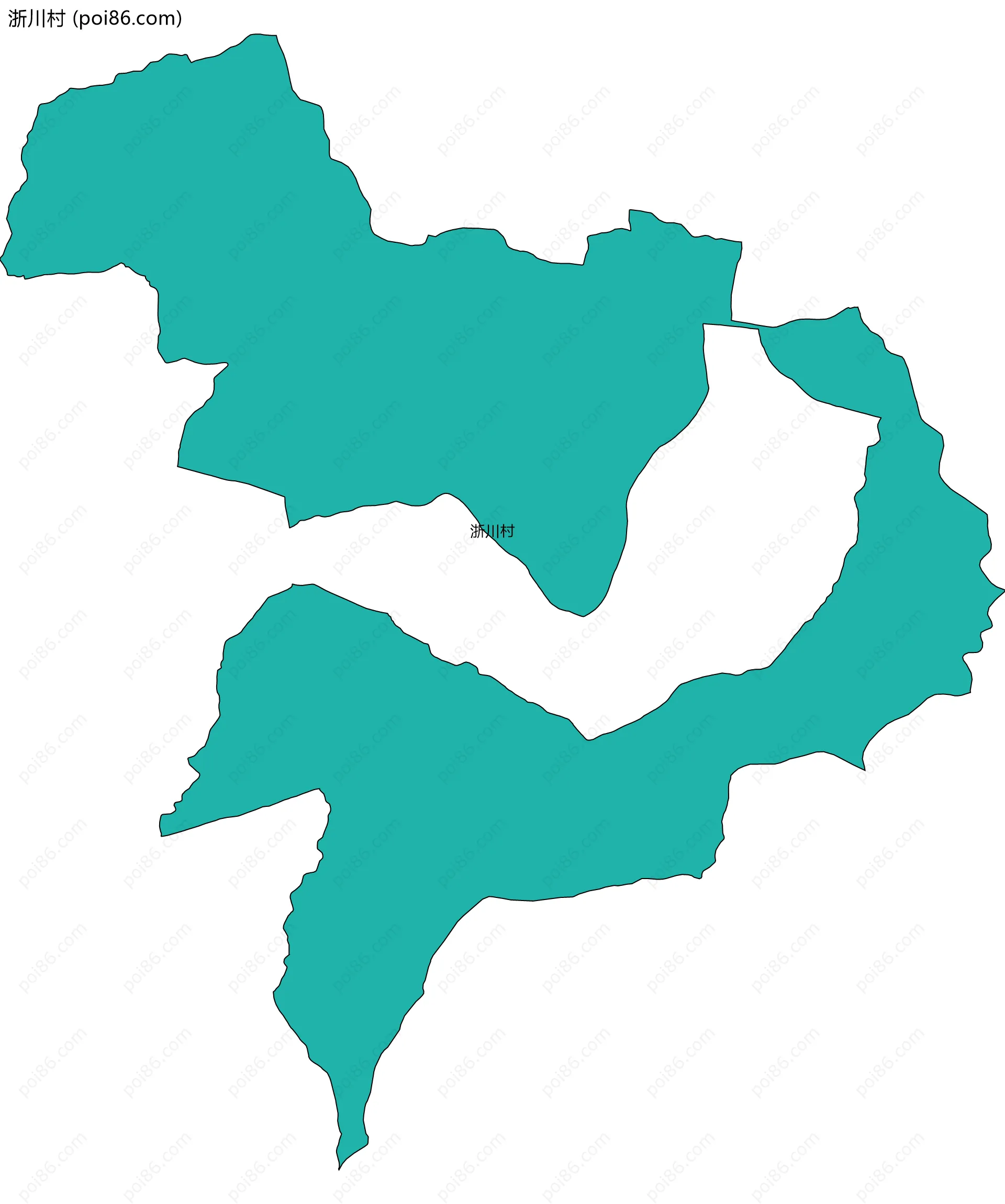 浙川村边界地图
