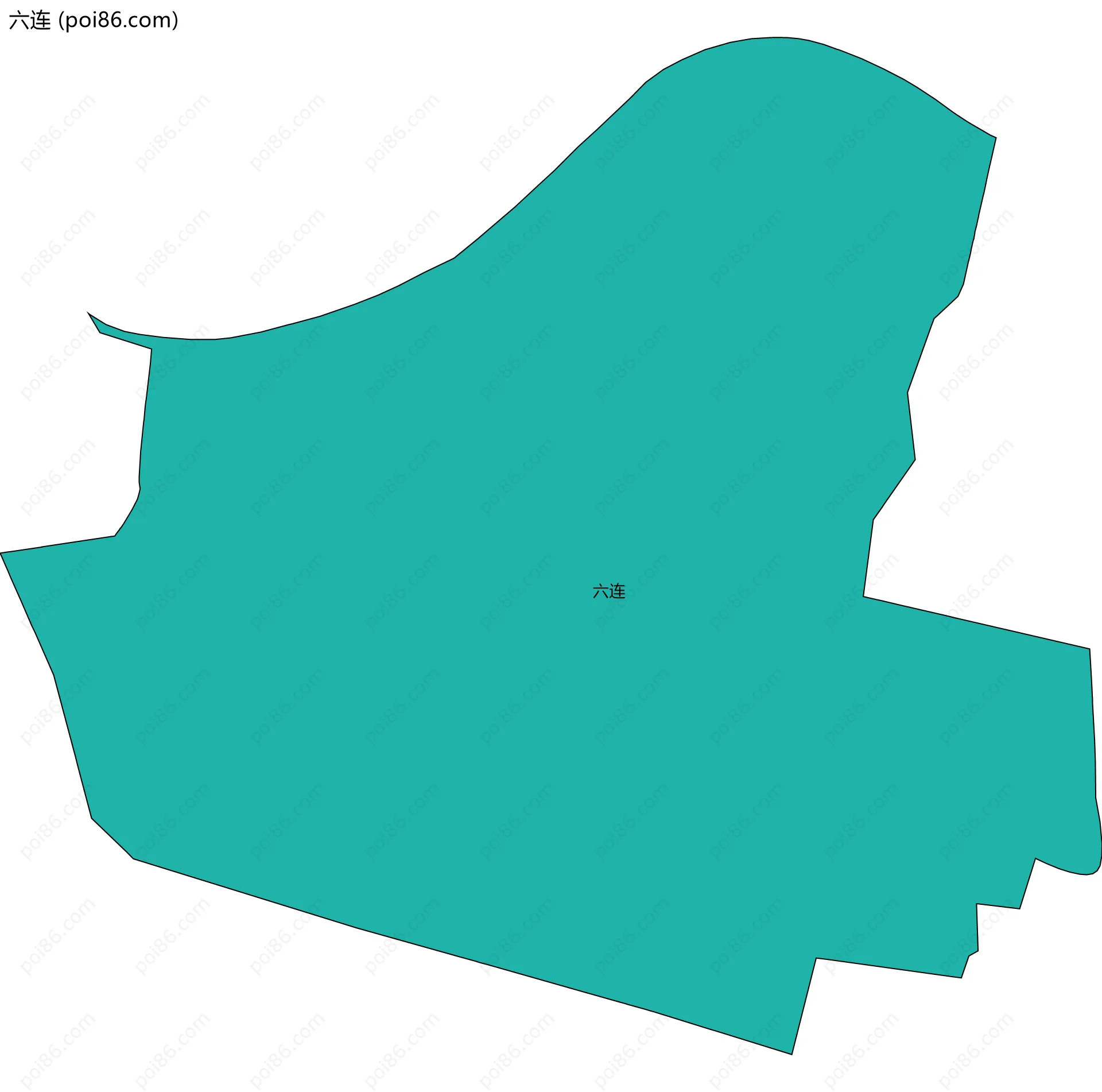 六连边界地图