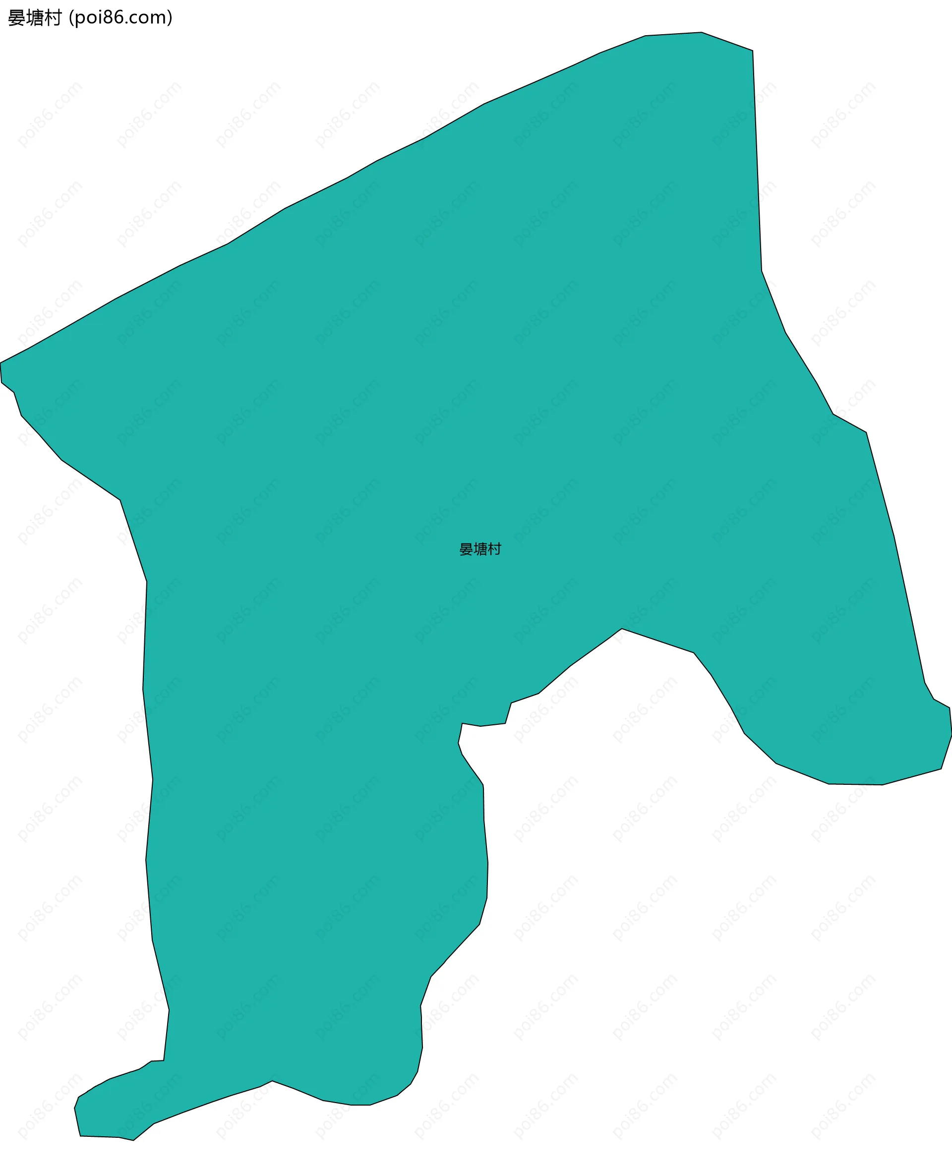 晏塘村边界地图