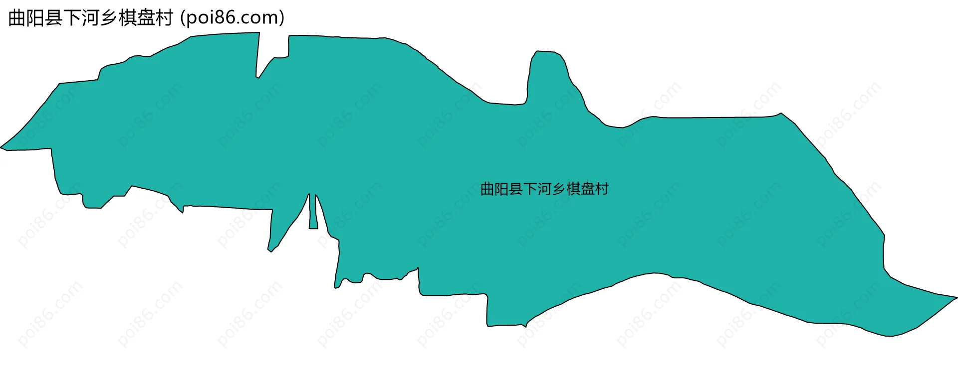 曲阳县下河乡棋盘村边界地图