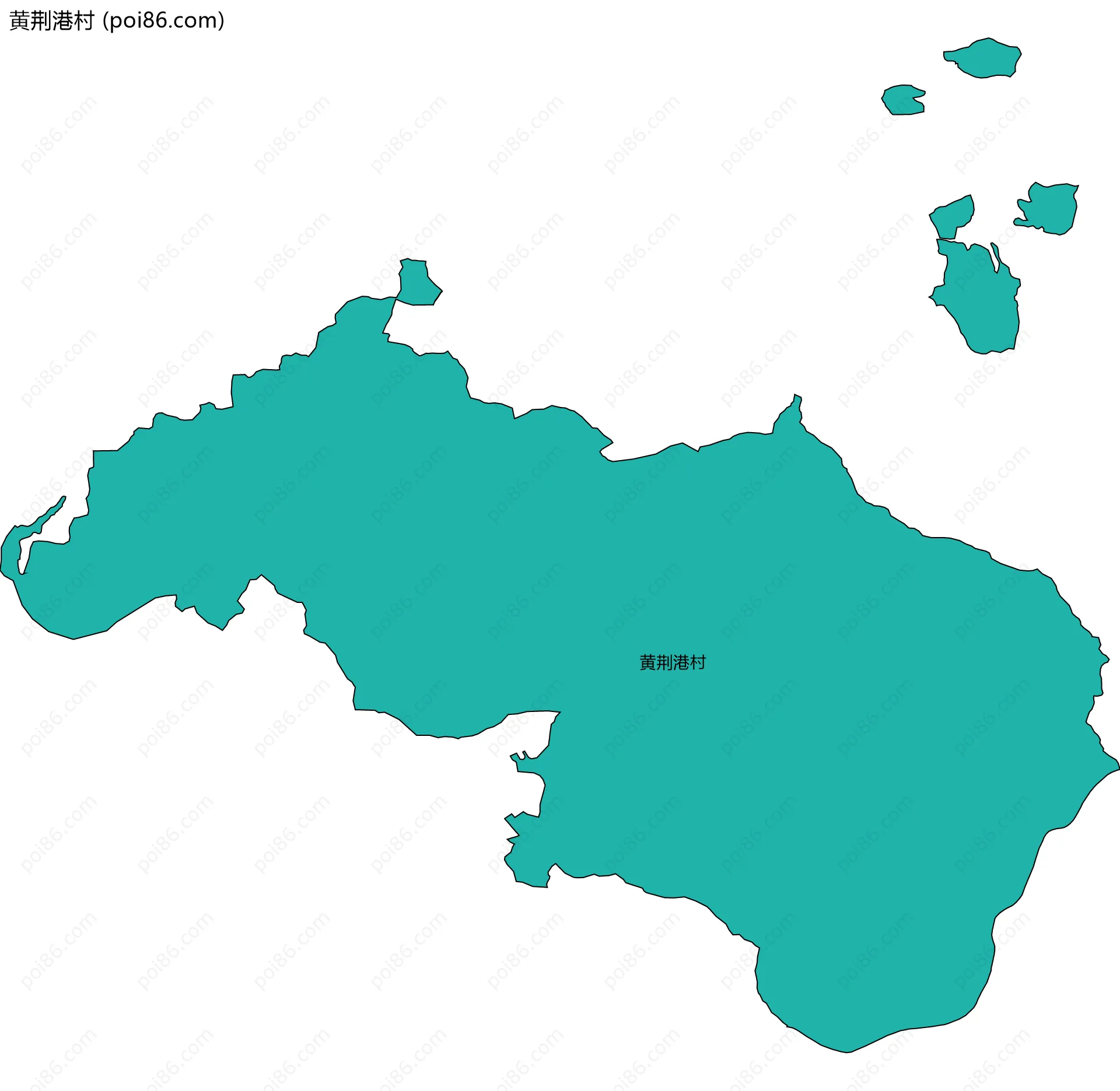 黄荆港村边界地图