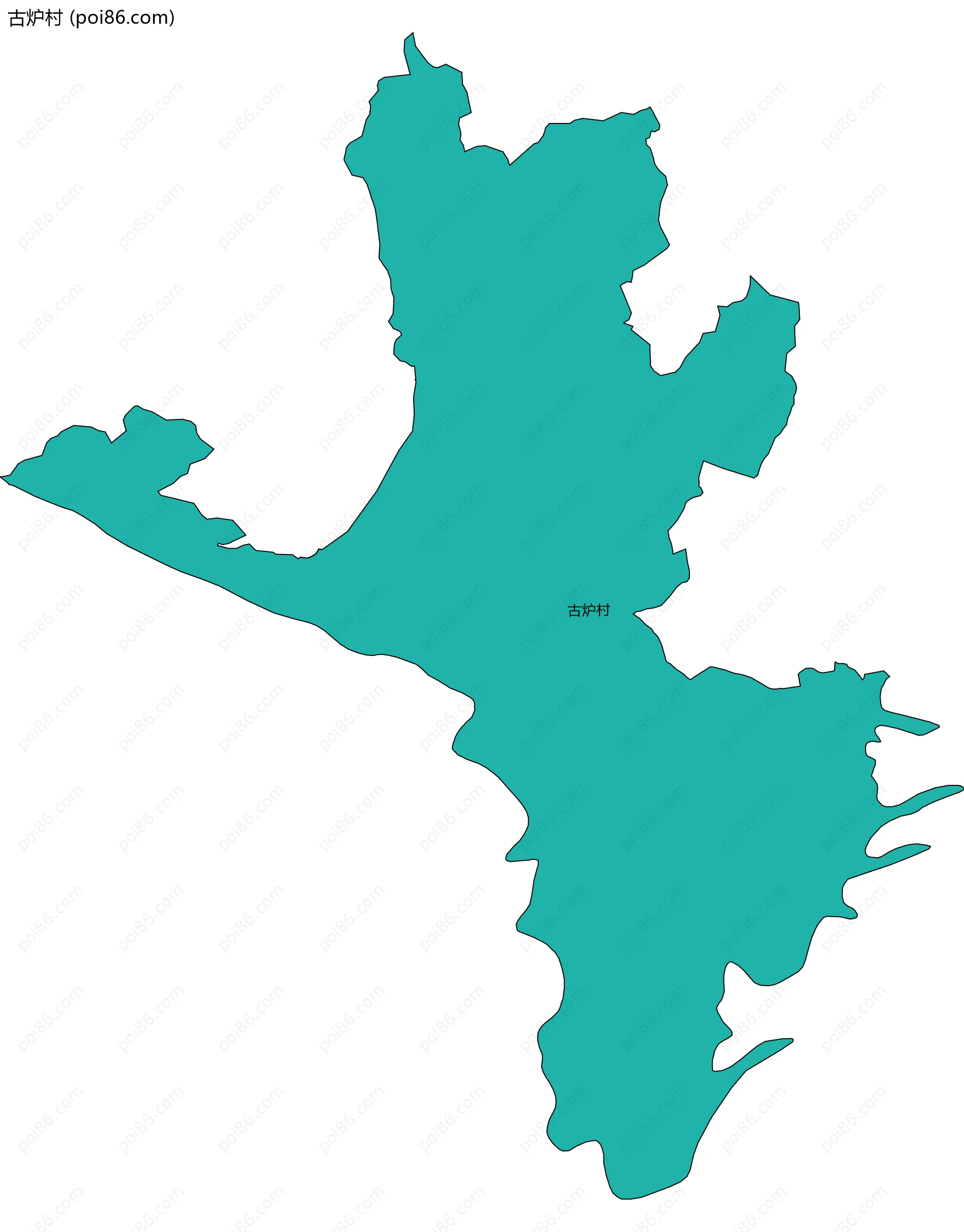 古炉村边界地图