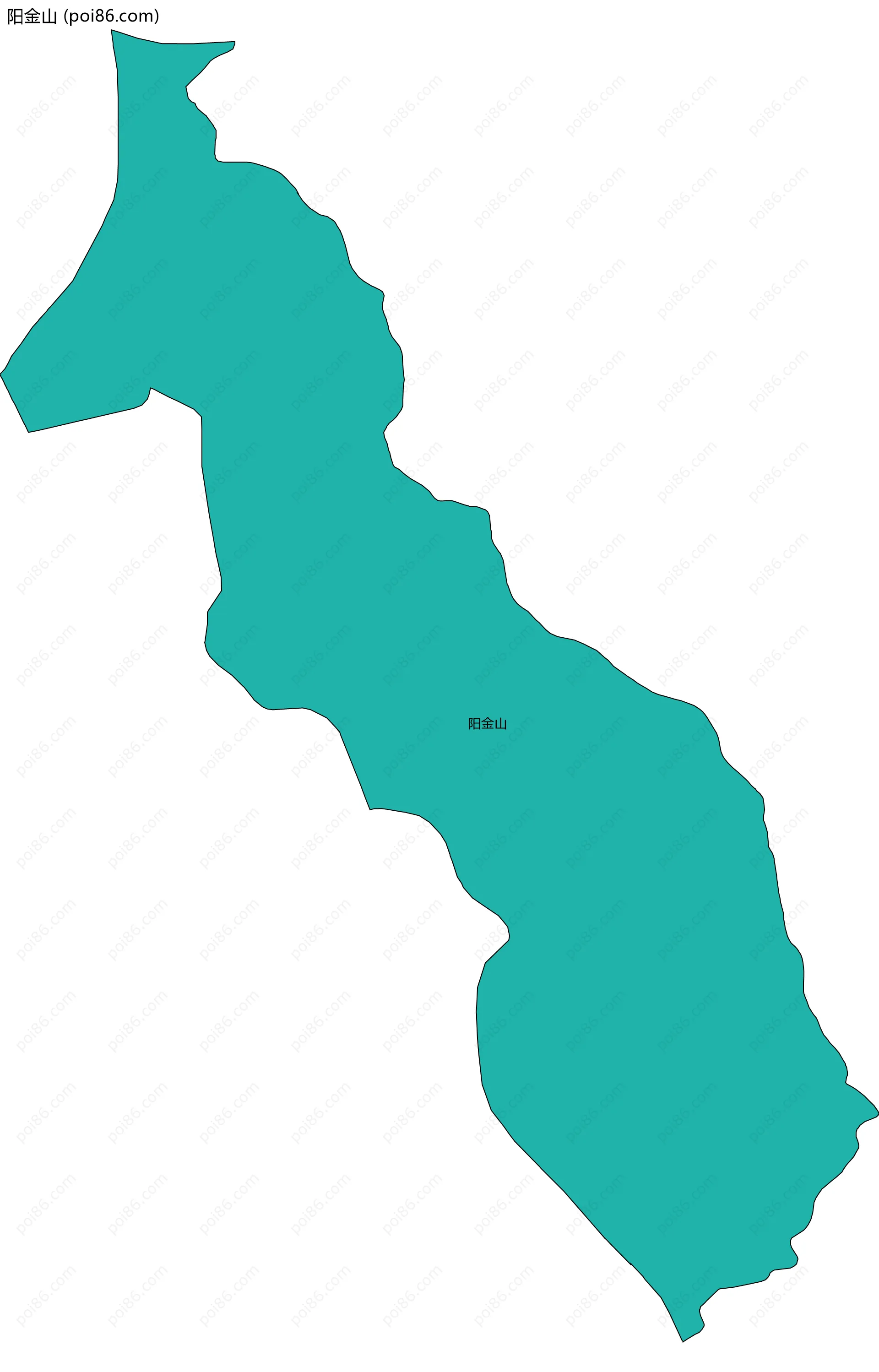 阳金山边界地图