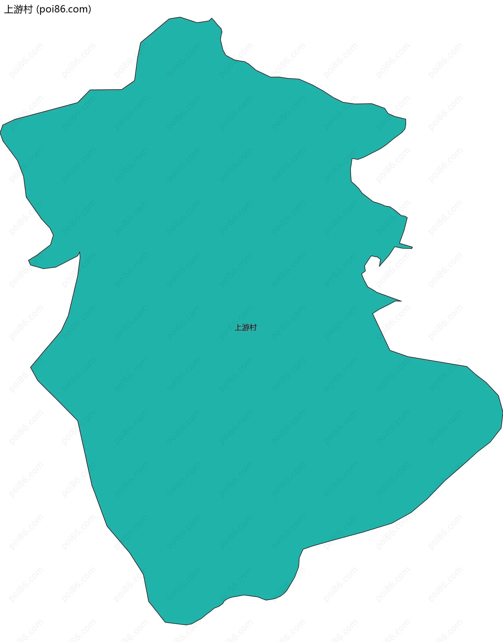 上游村边界地图