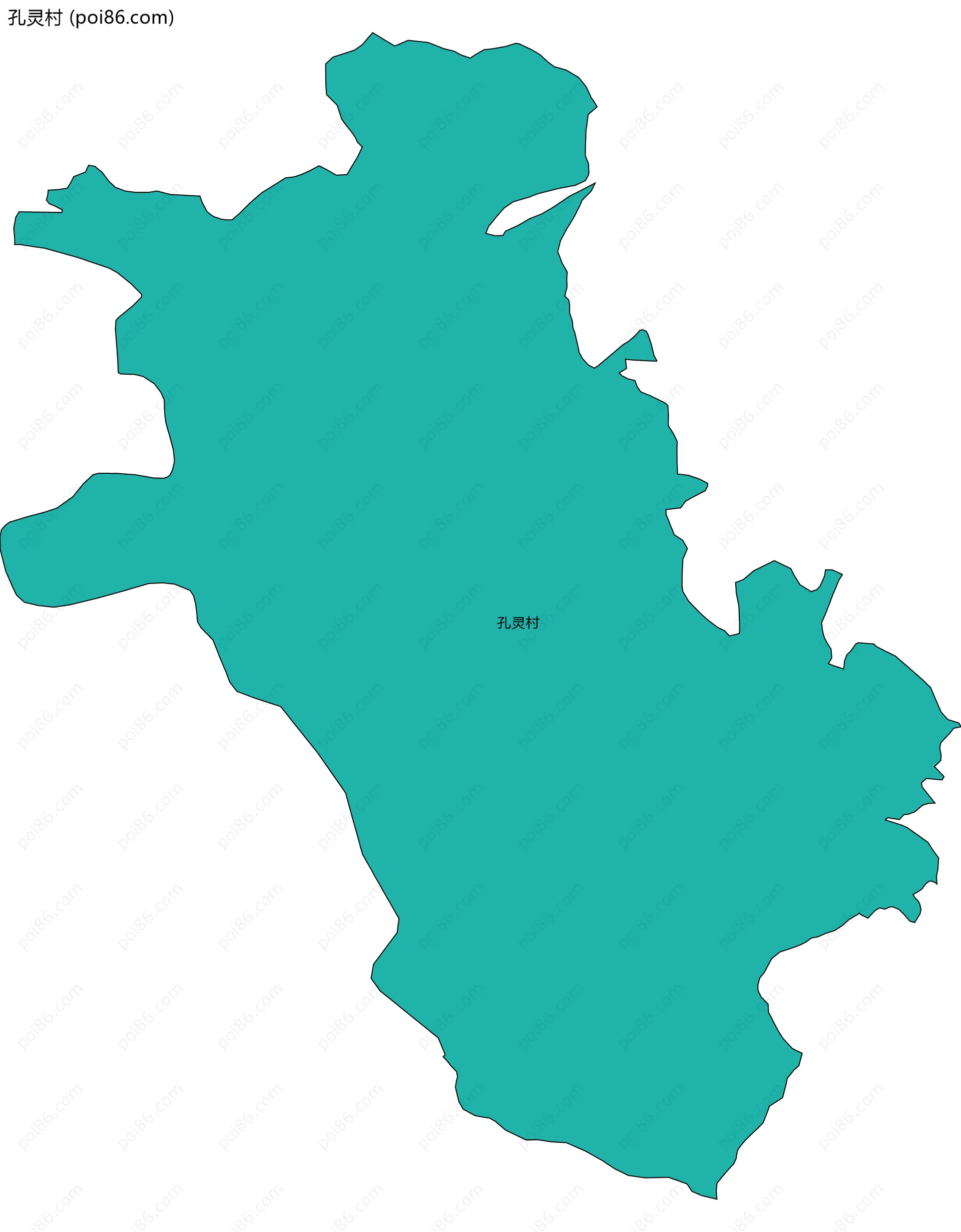 孔灵村边界地图
