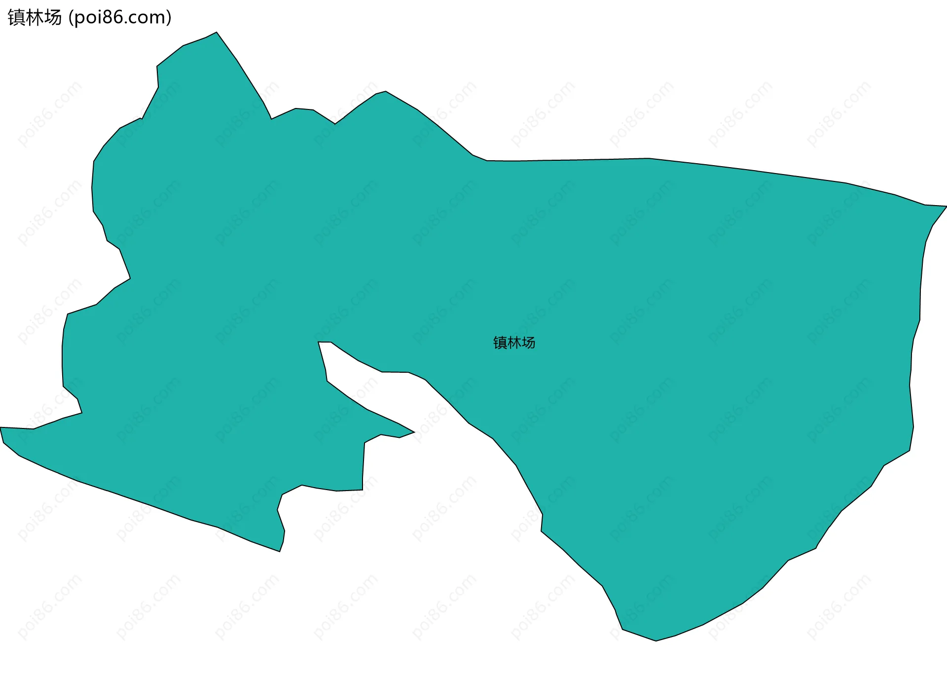 镇林场边界地图