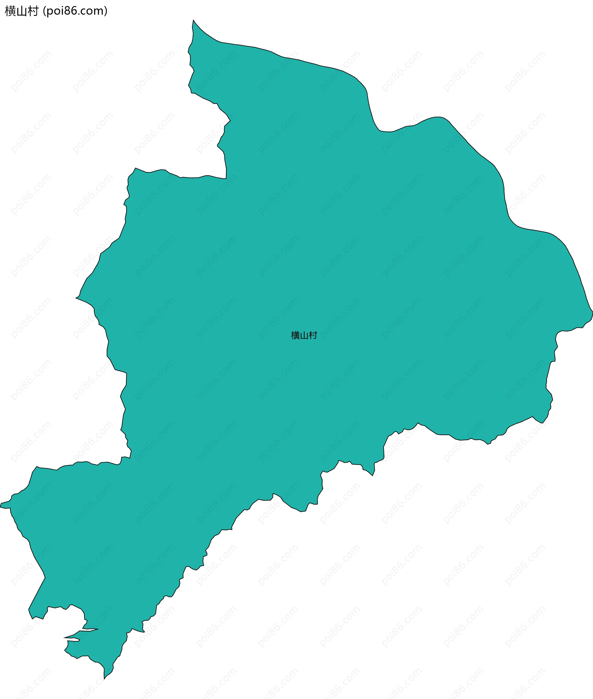 横山村边界地图