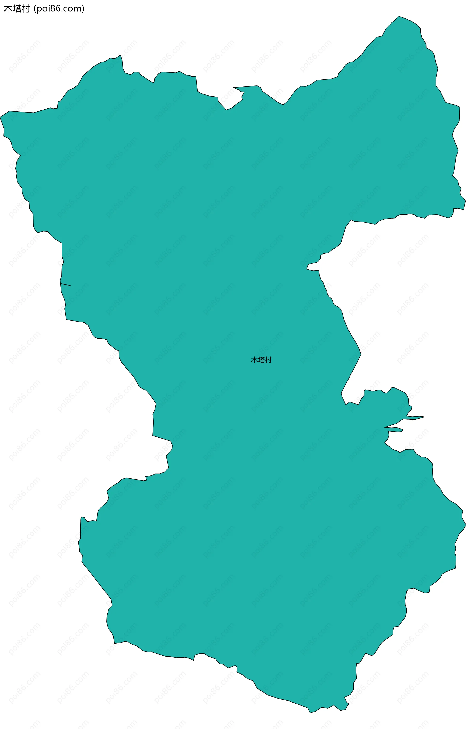 木塔村边界地图