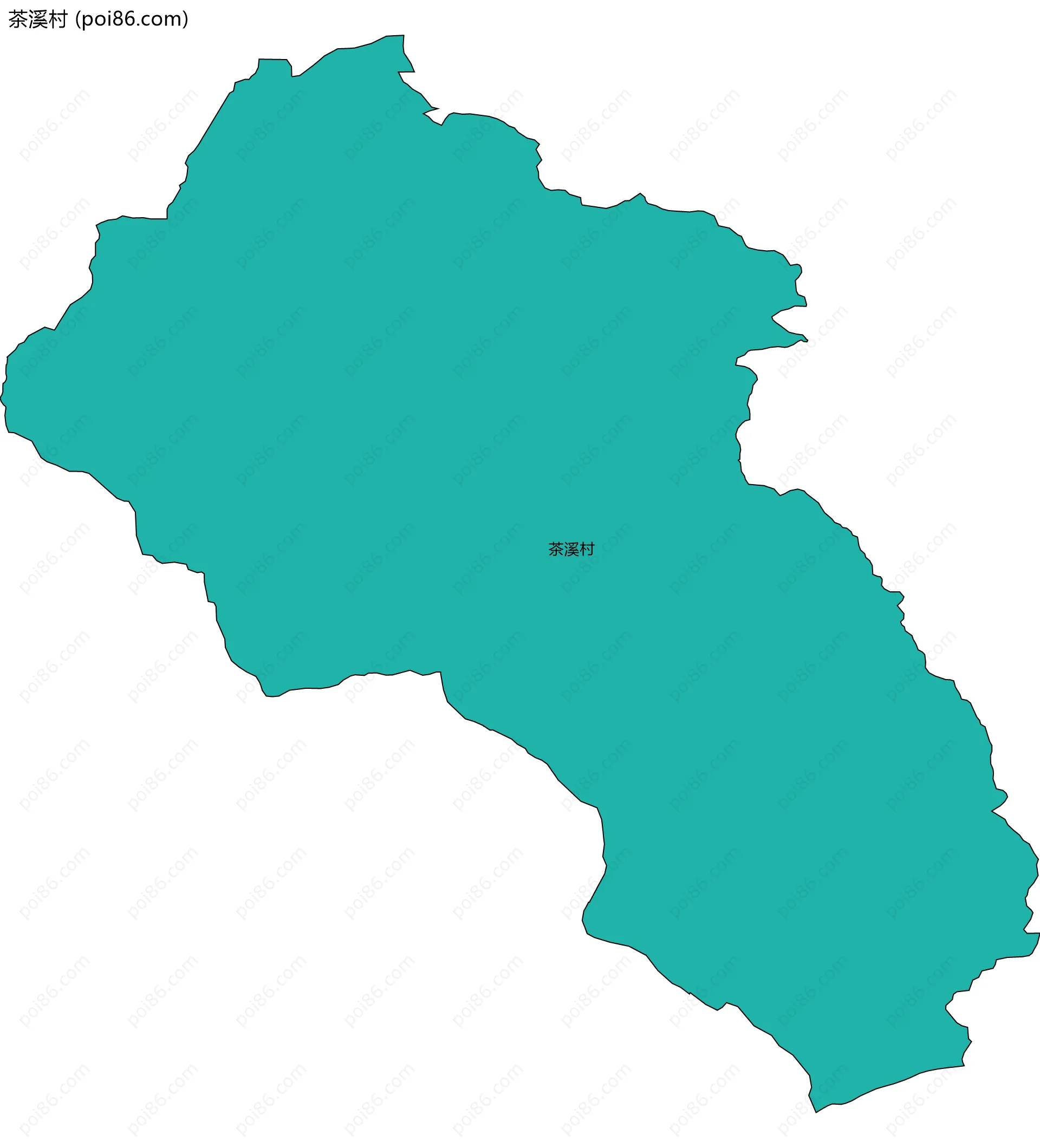 茶溪村边界地图
