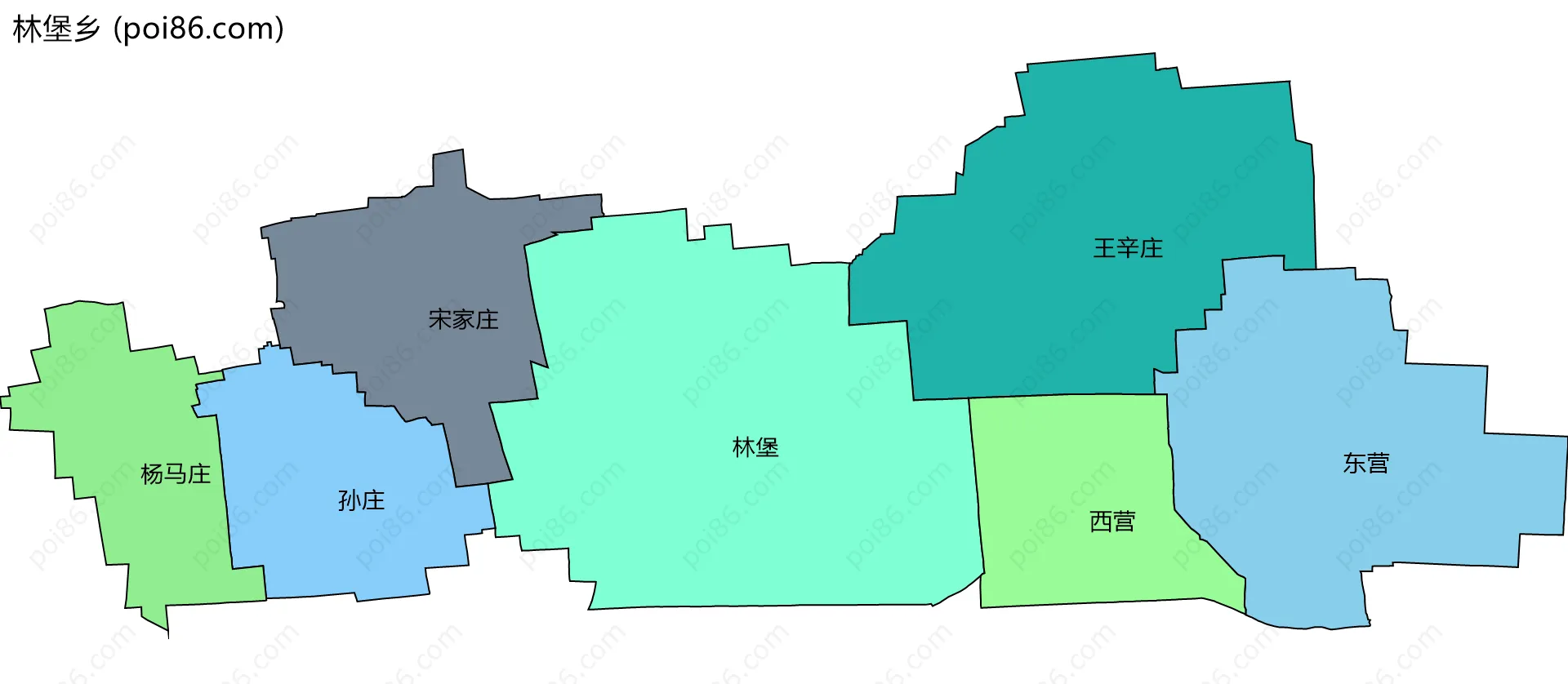 林堡乡边界地图(五级行政区划)