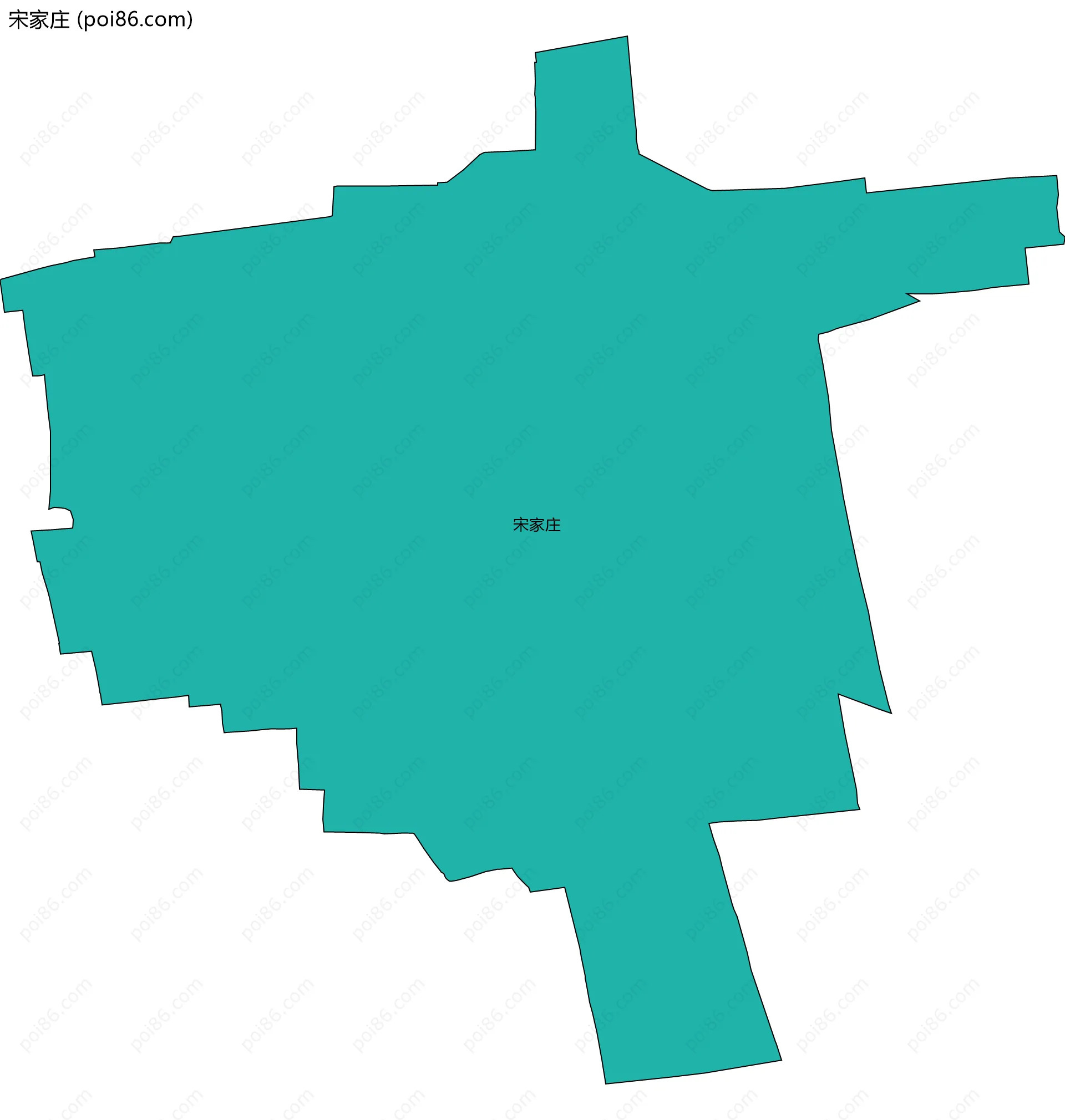 宋家庄边界地图