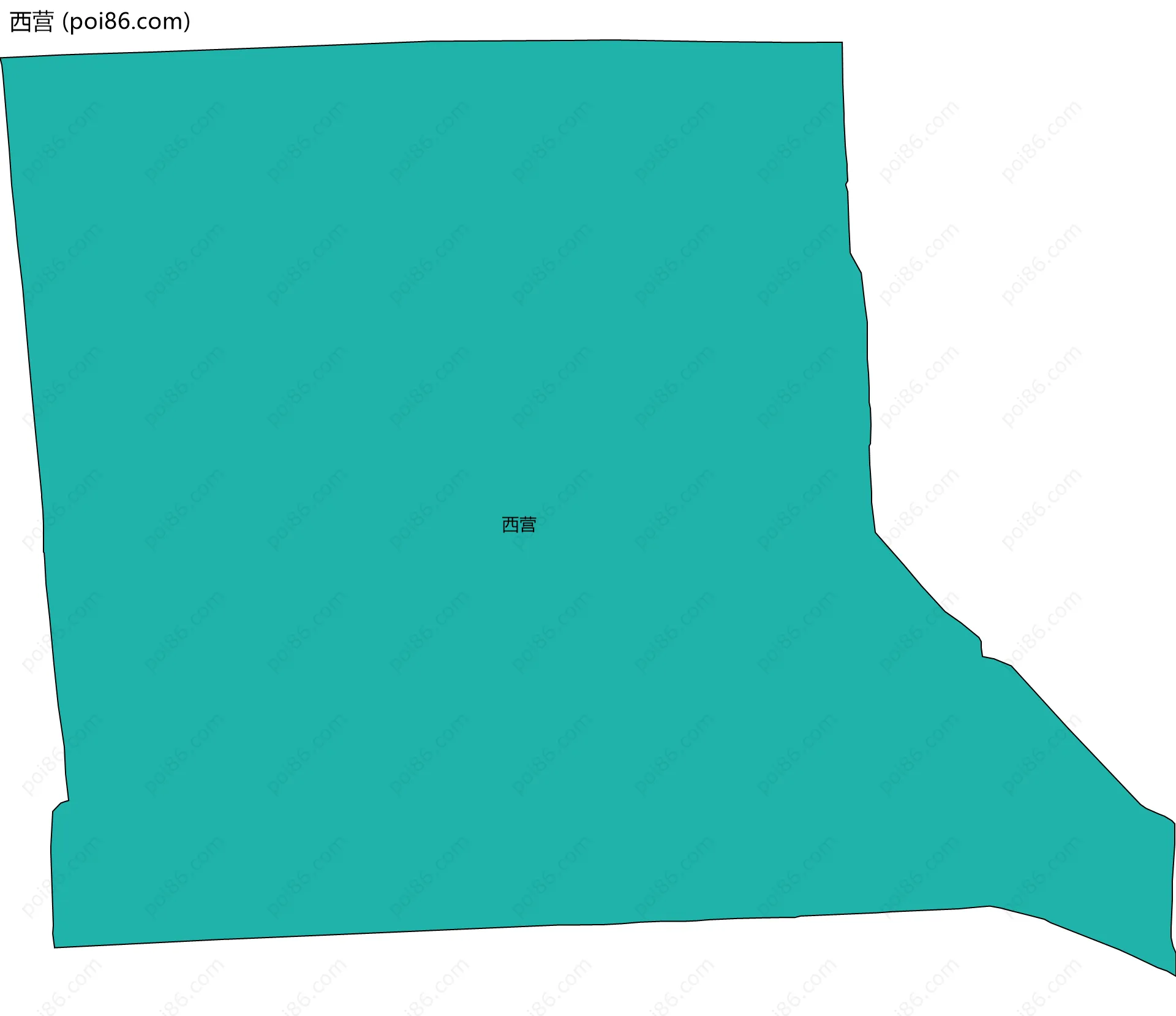 西营边界地图