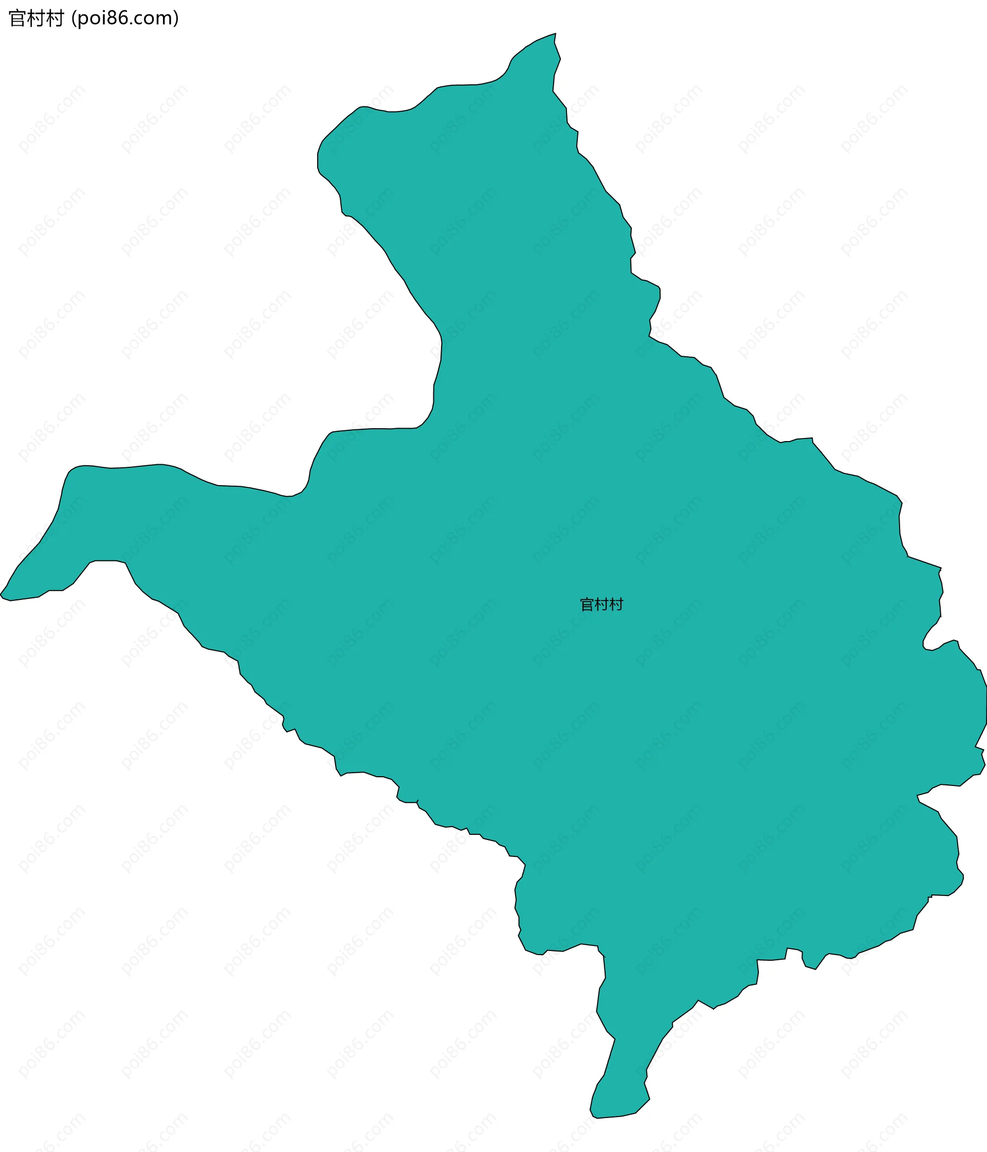 官村村边界地图