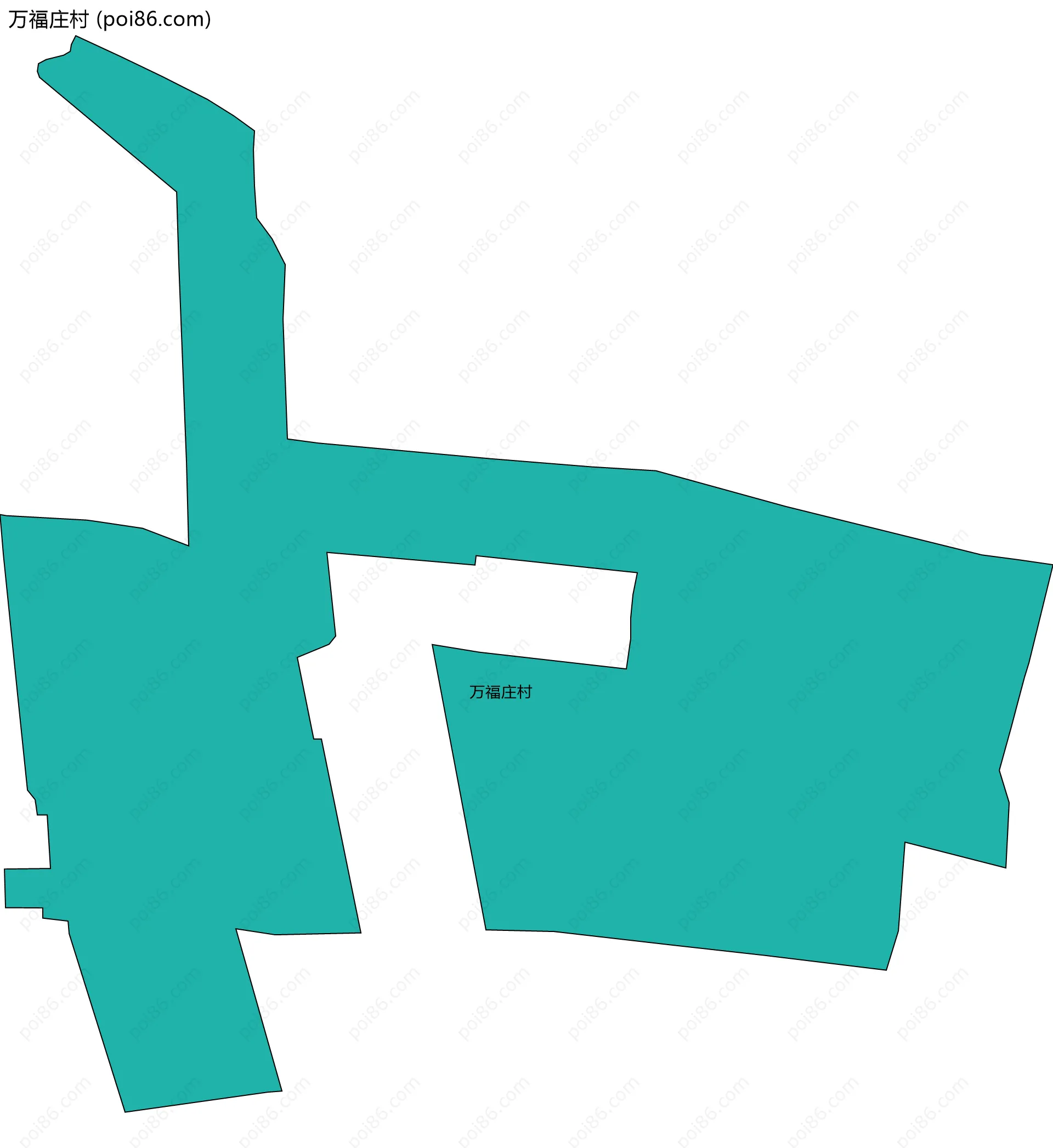 万福庄村边界地图