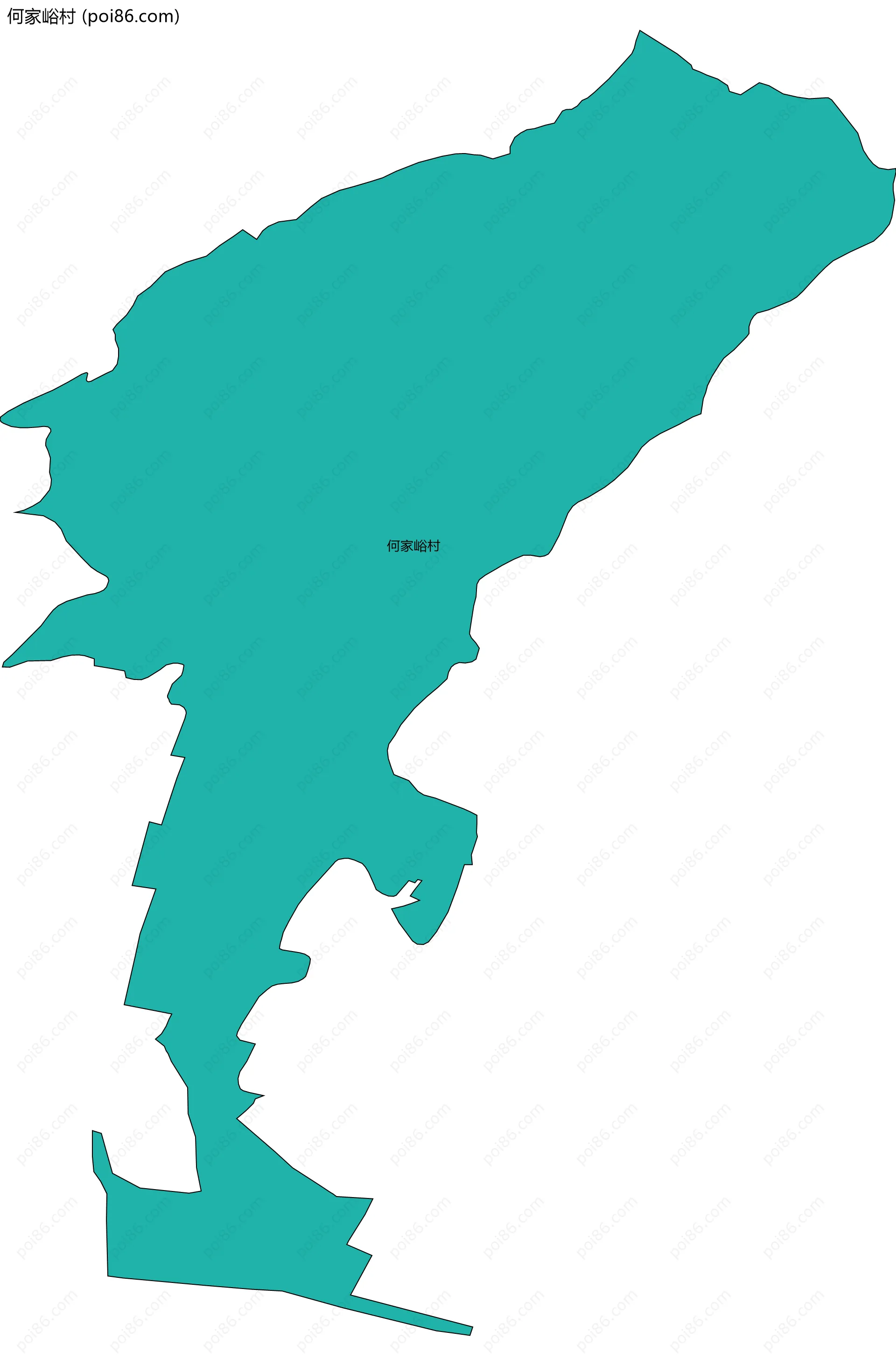 何家峪村边界地图