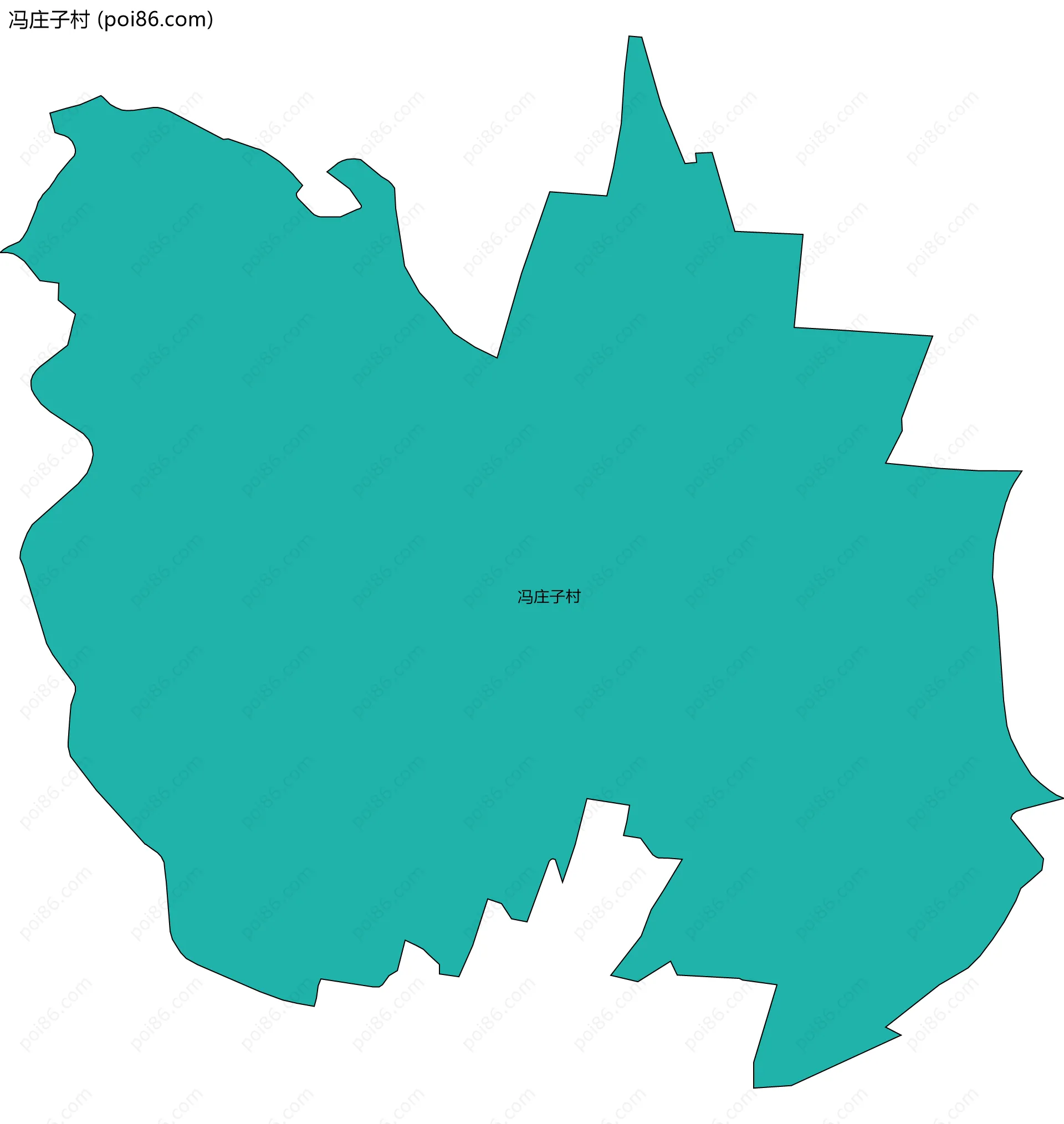 冯庄子村边界地图