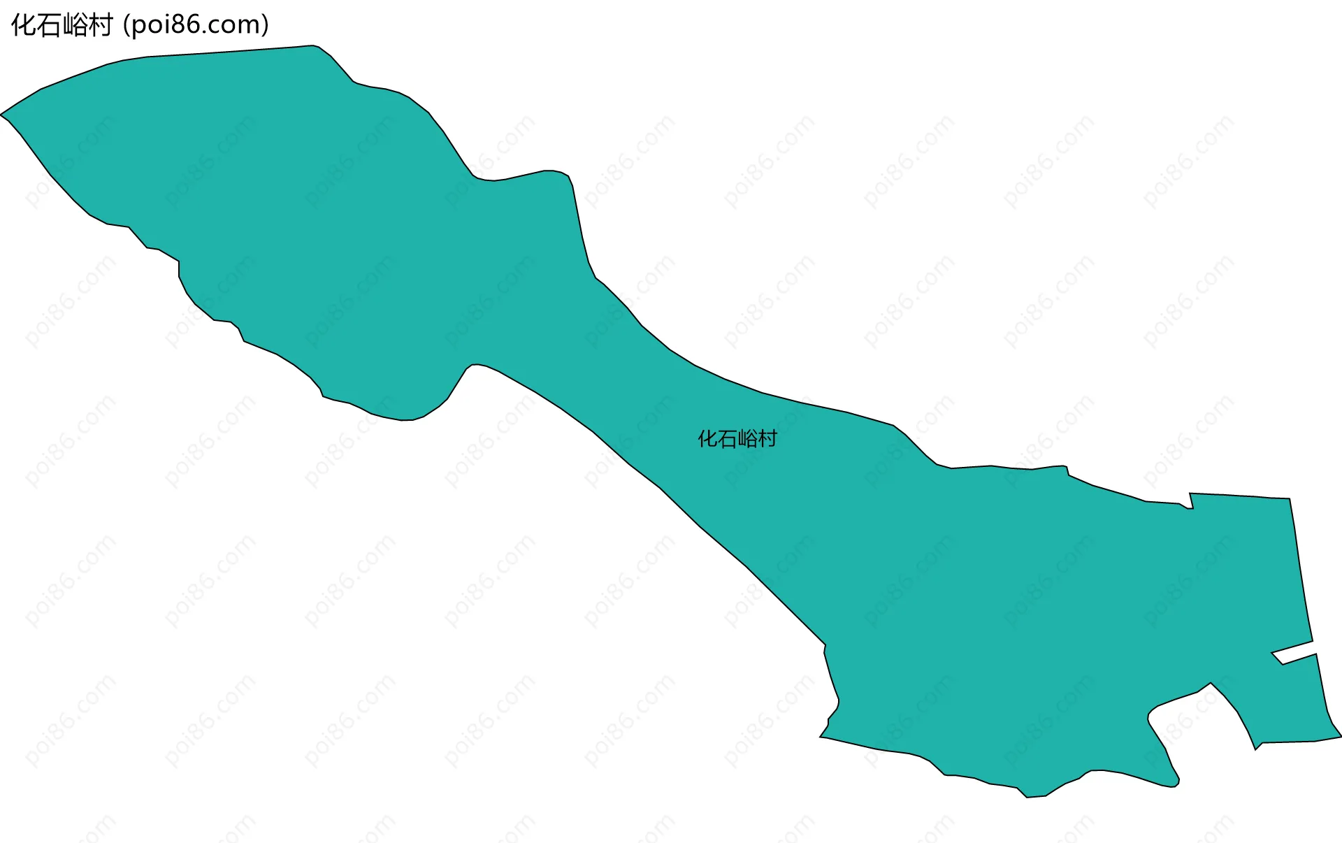 化石峪村边界地图