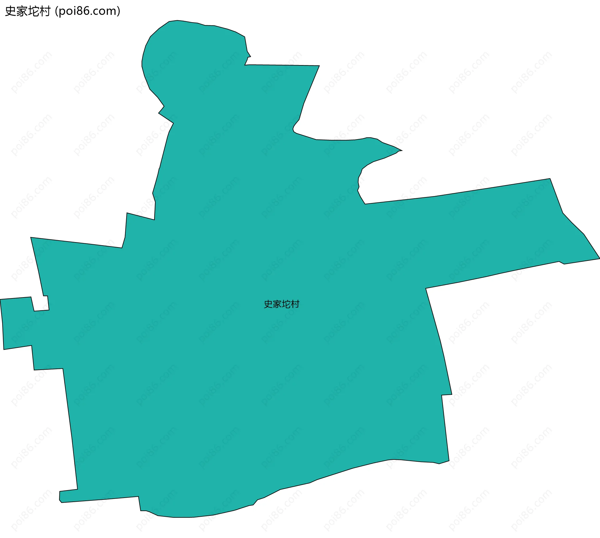 史家坨村边界地图