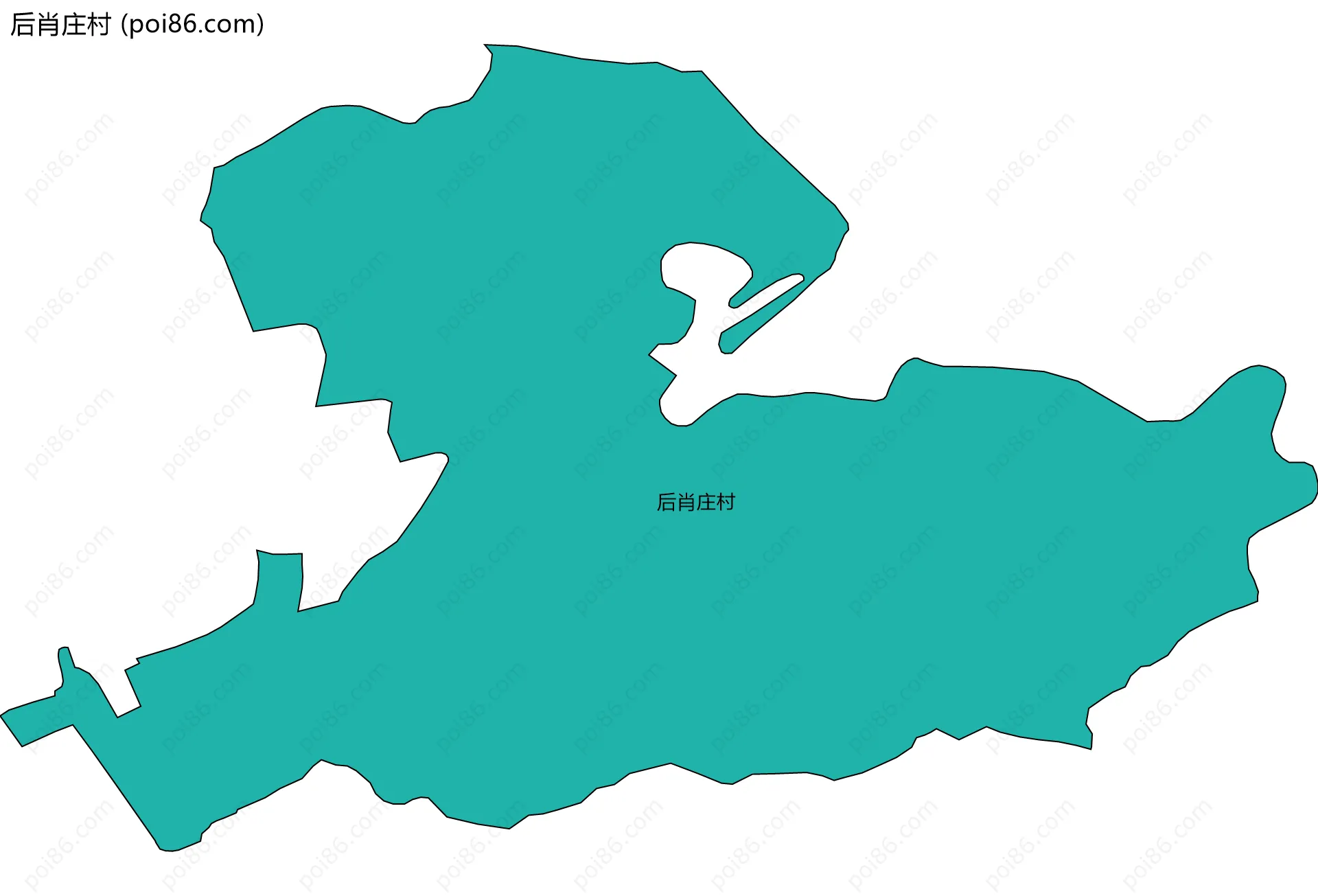 后肖庄村边界地图
