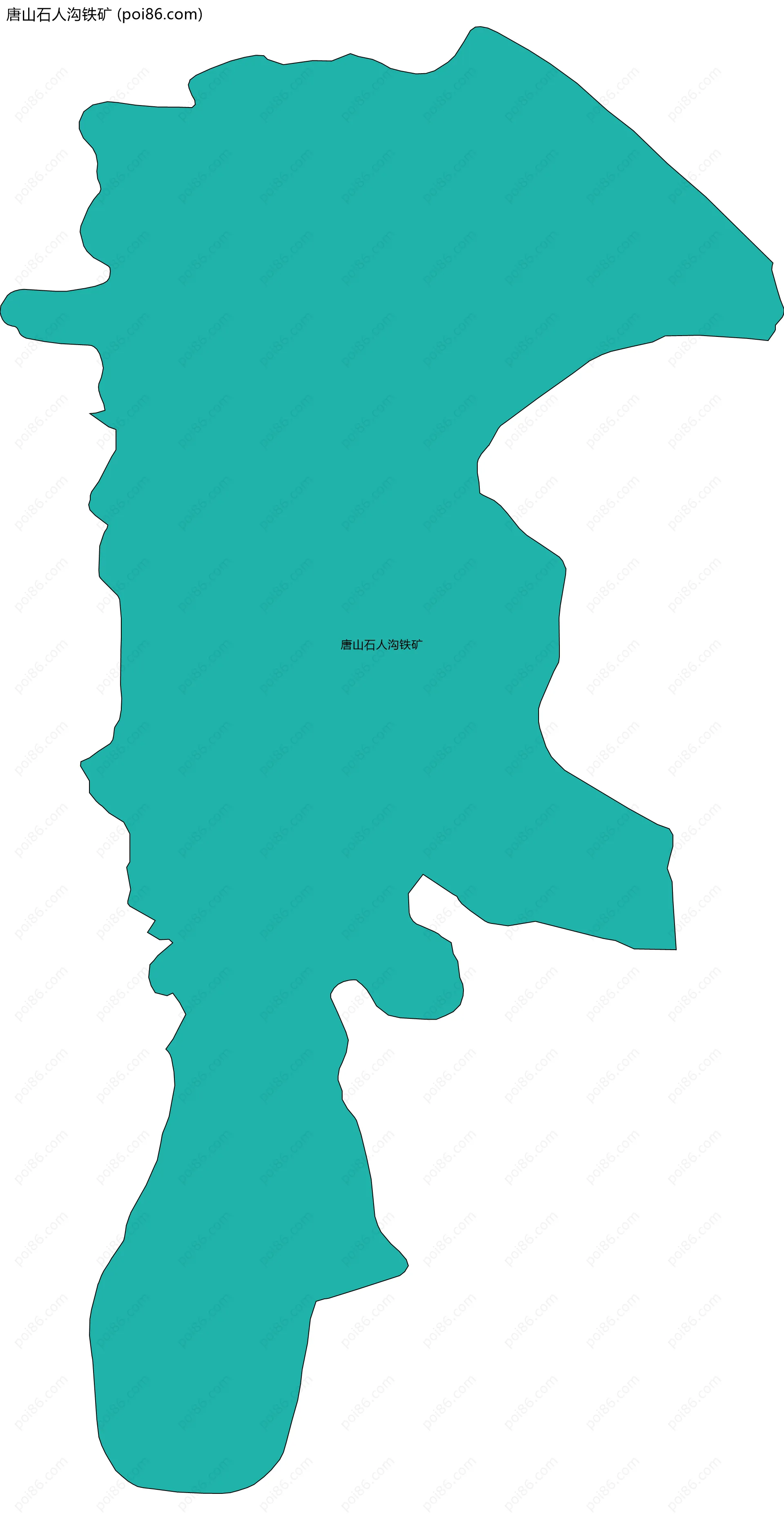 唐山石人沟铁矿边界地图