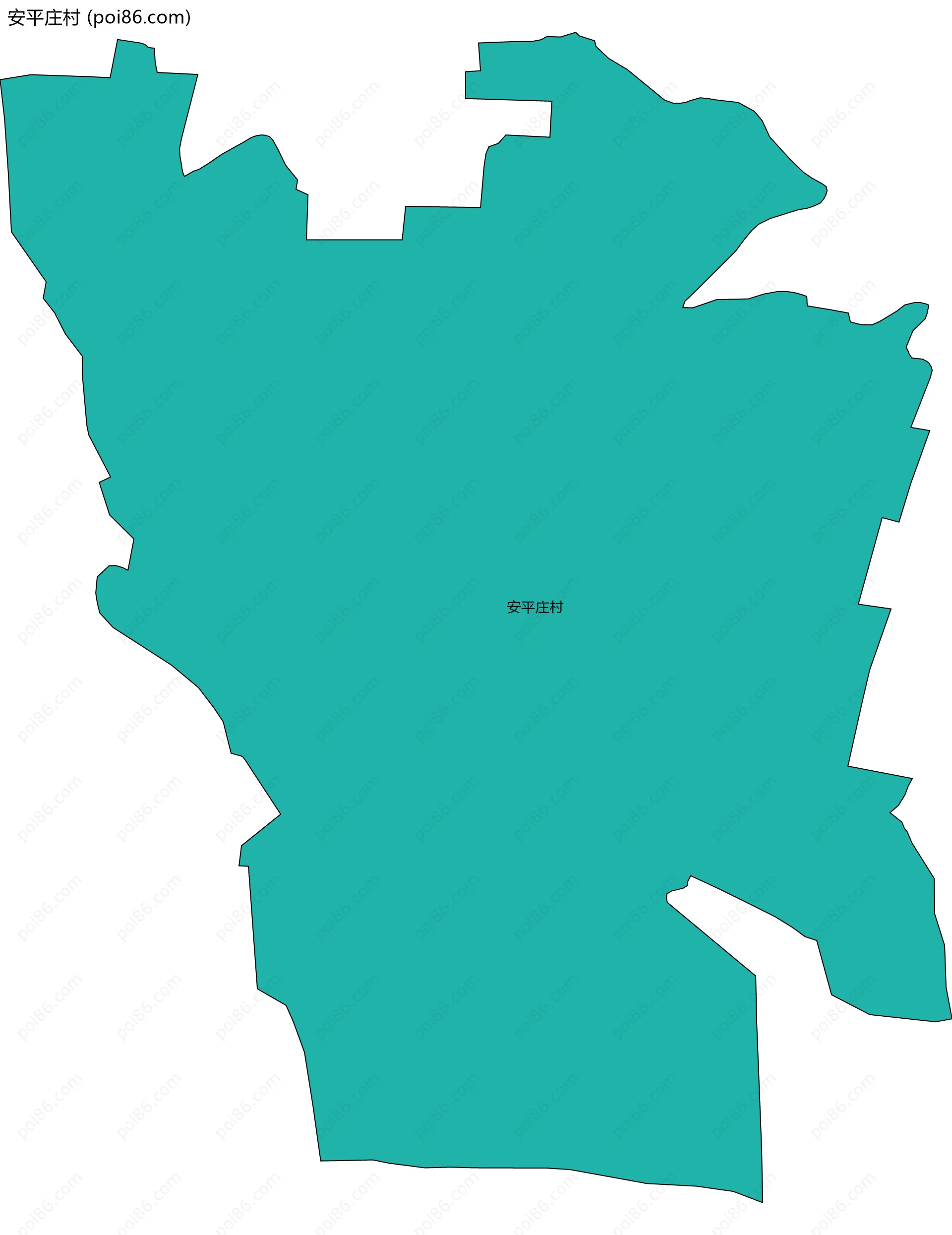安平庄村边界地图