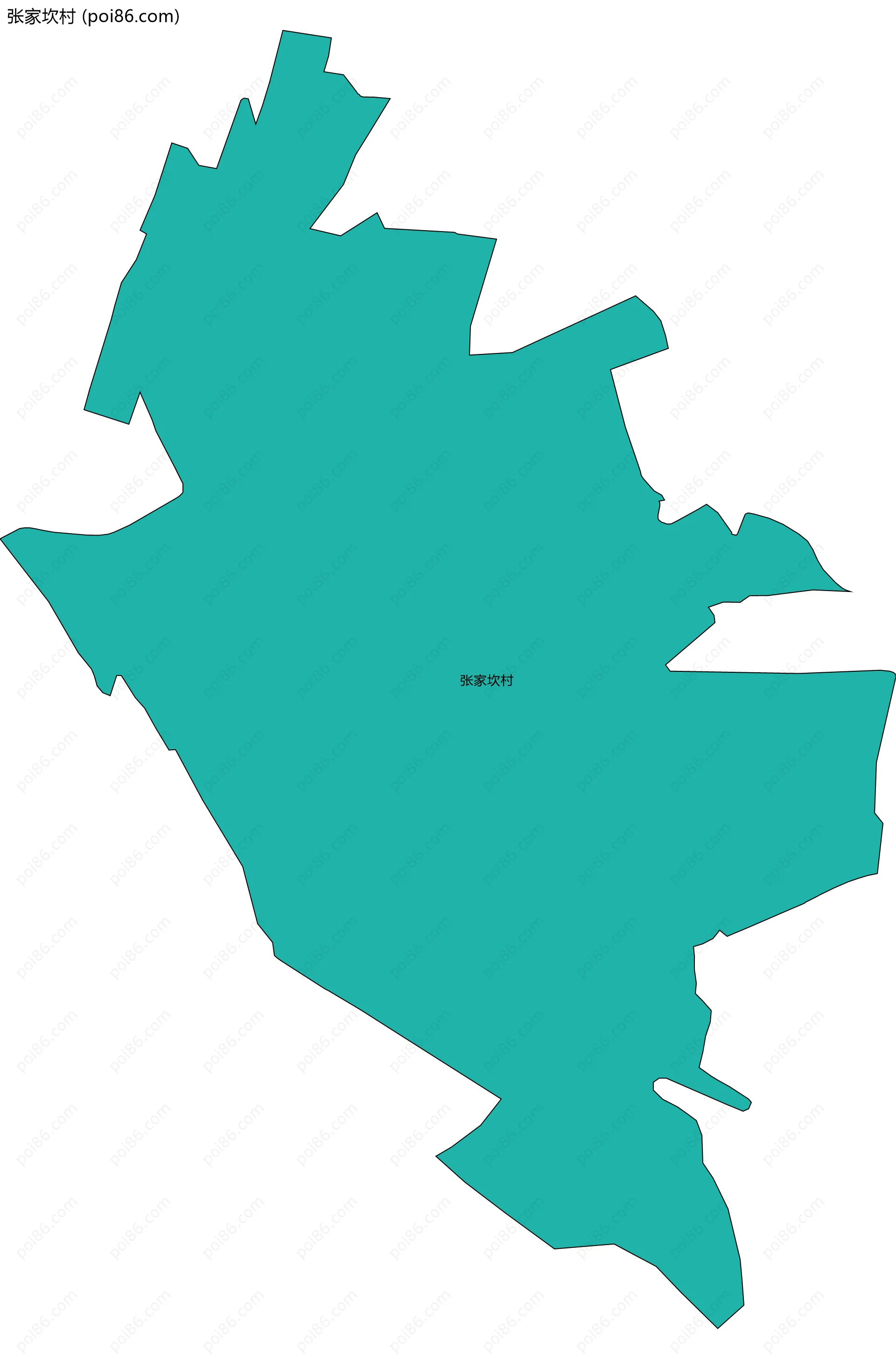 张家坎村边界地图