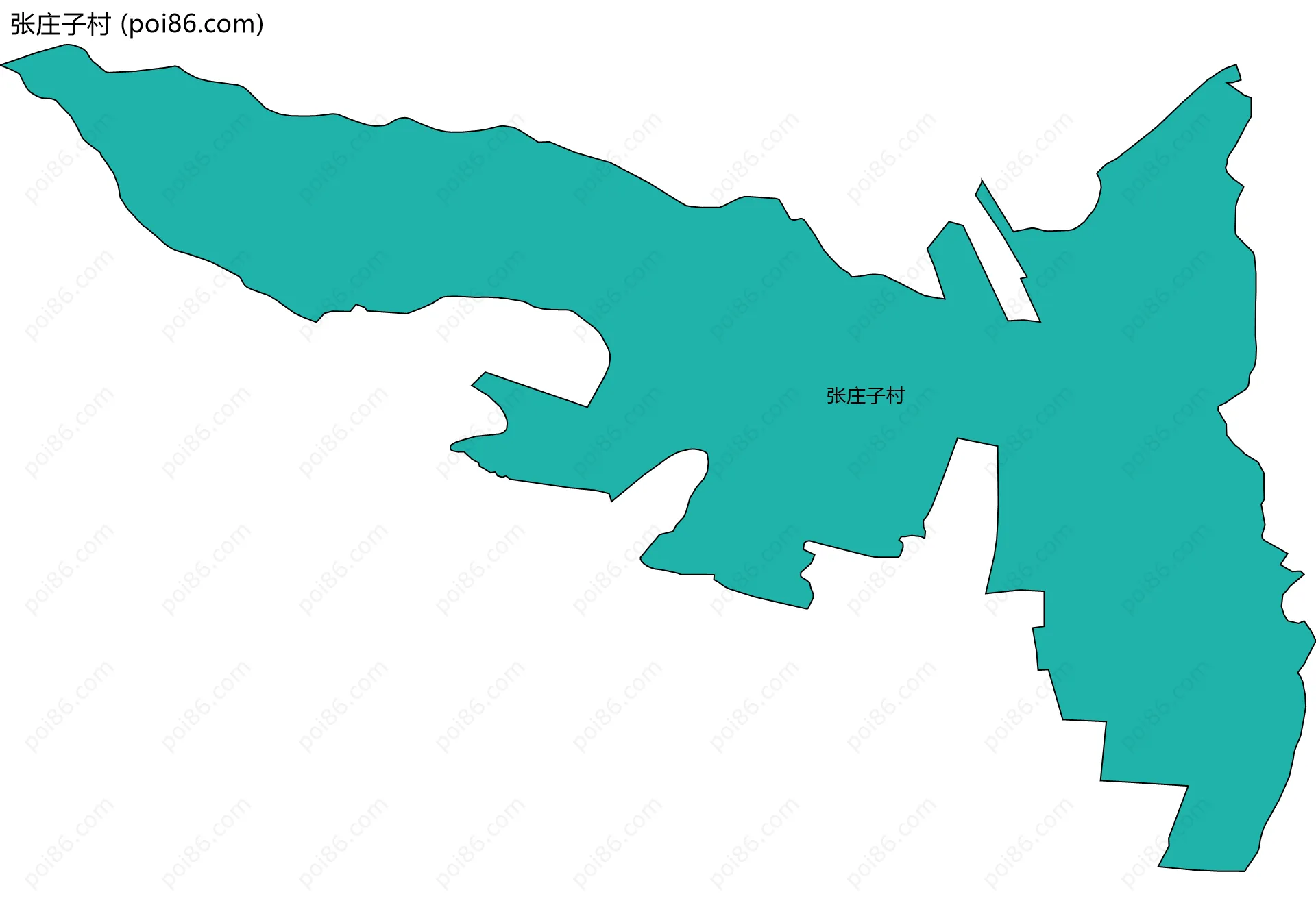 张庄子村边界地图