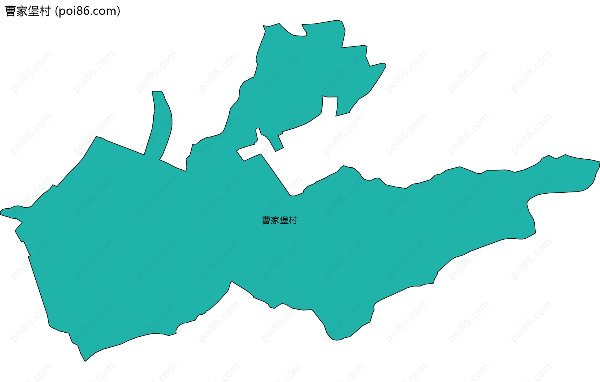 曹家堡村边界地图