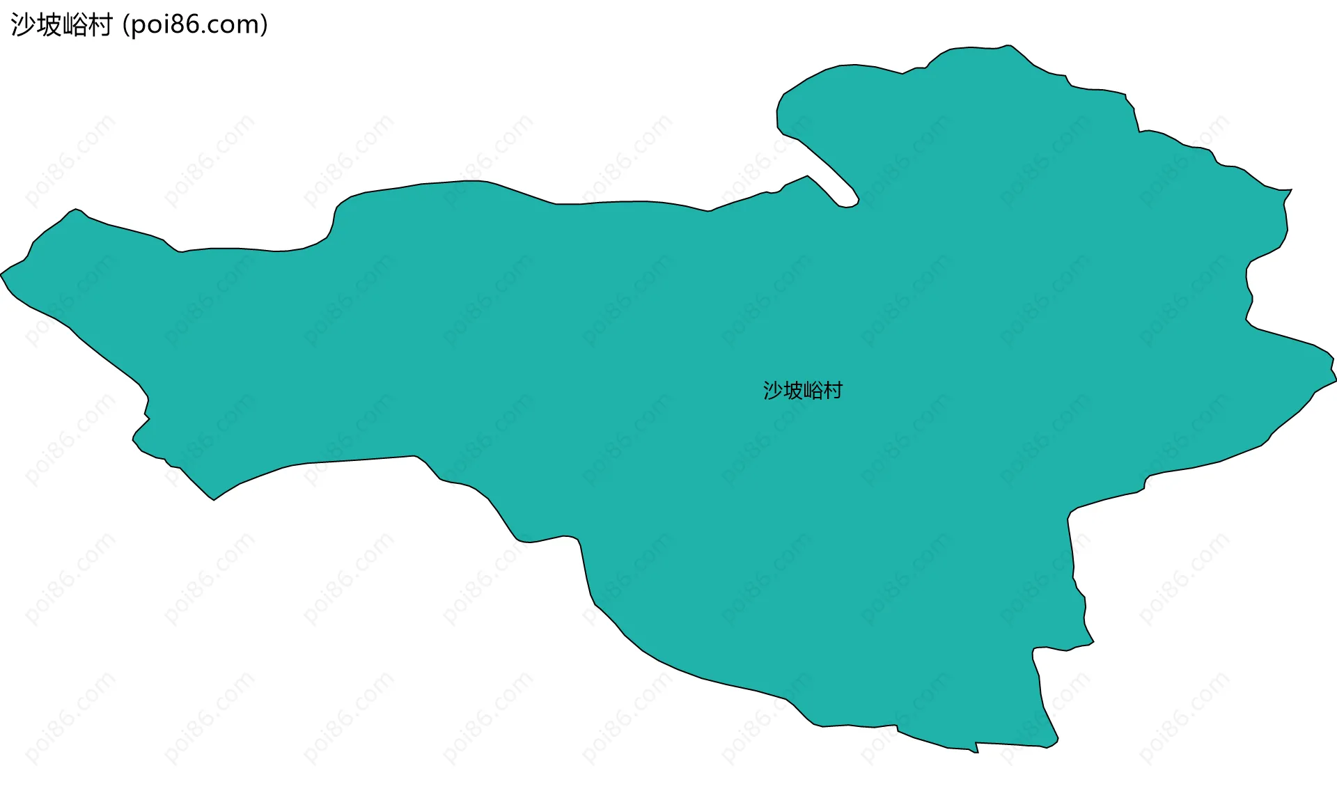 沙坡峪村边界地图