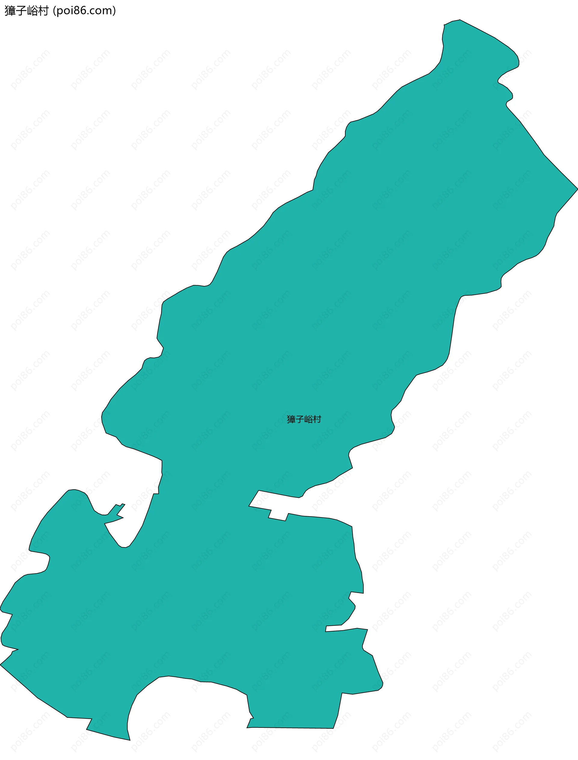 獐子峪村边界地图