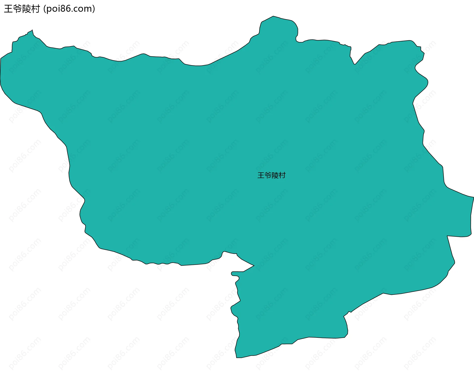 王爷陵村边界地图