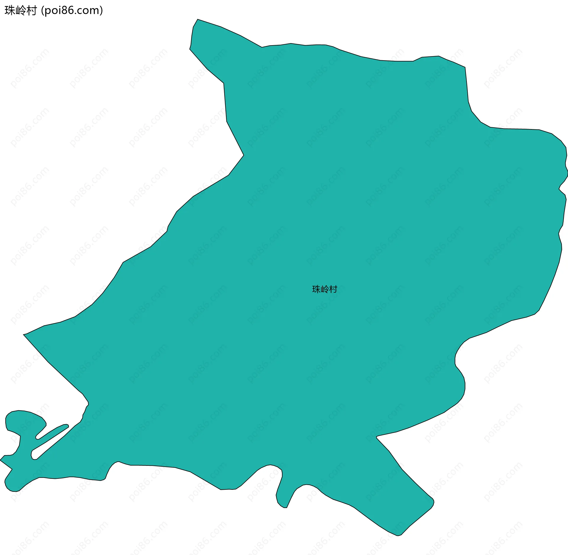 珠岭村边界地图