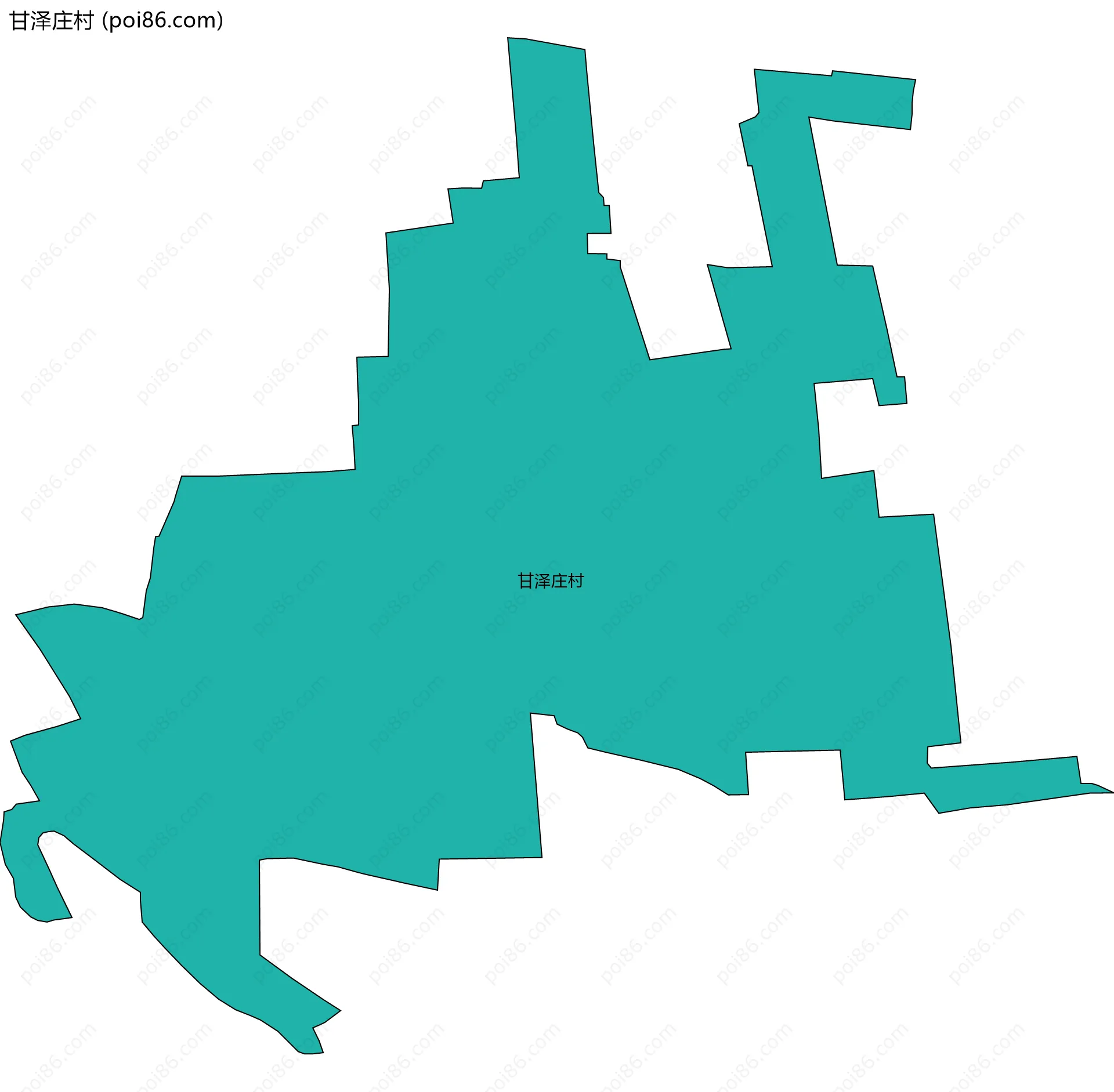 甘泽庄村边界地图