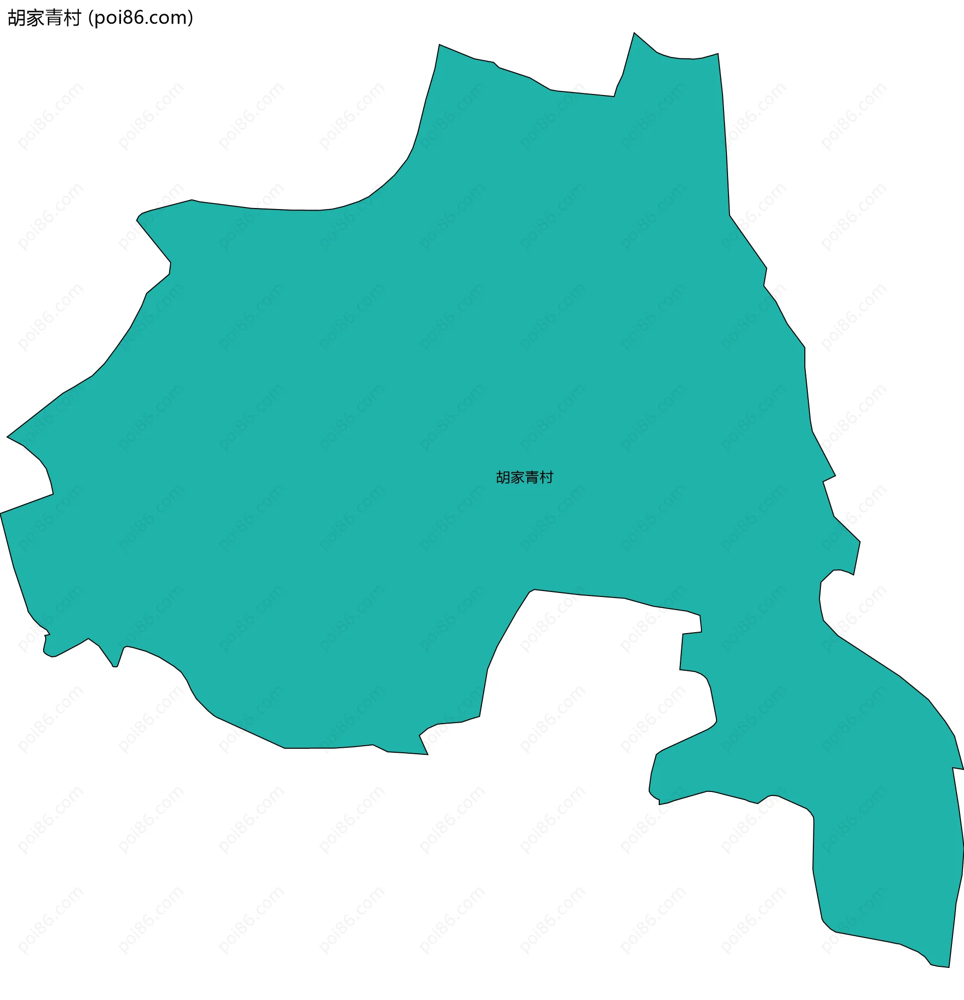 胡家青村边界地图