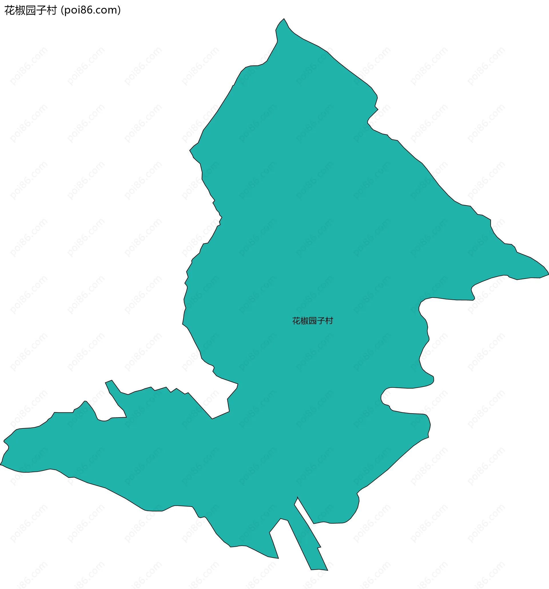 花椒园子村边界地图