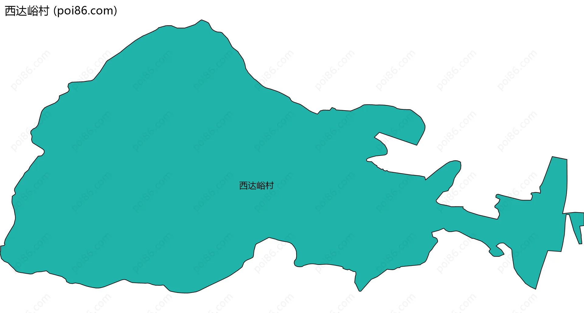 西达峪村边界地图