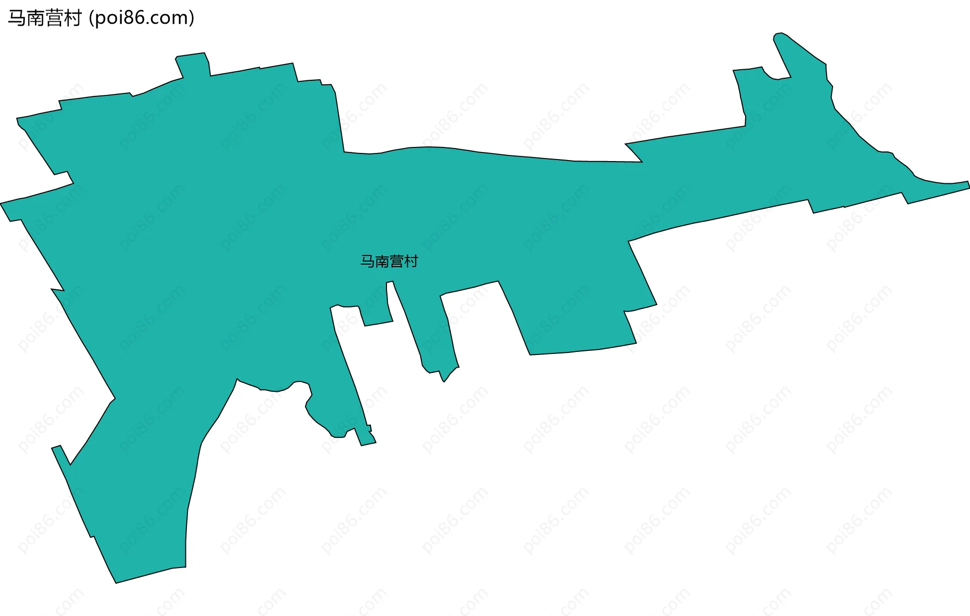 马南营村边界地图
