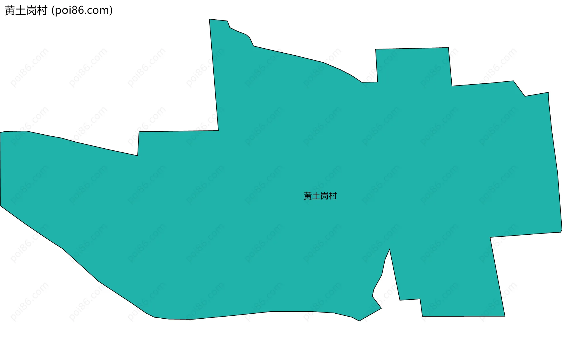 黄土岗村边界地图