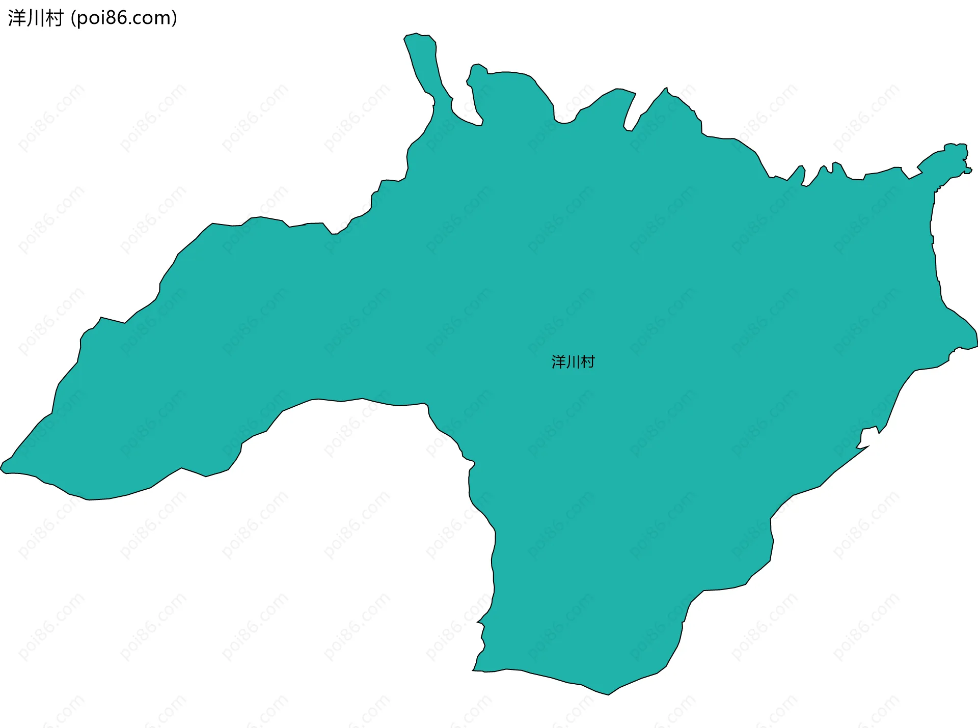 洋川村边界地图