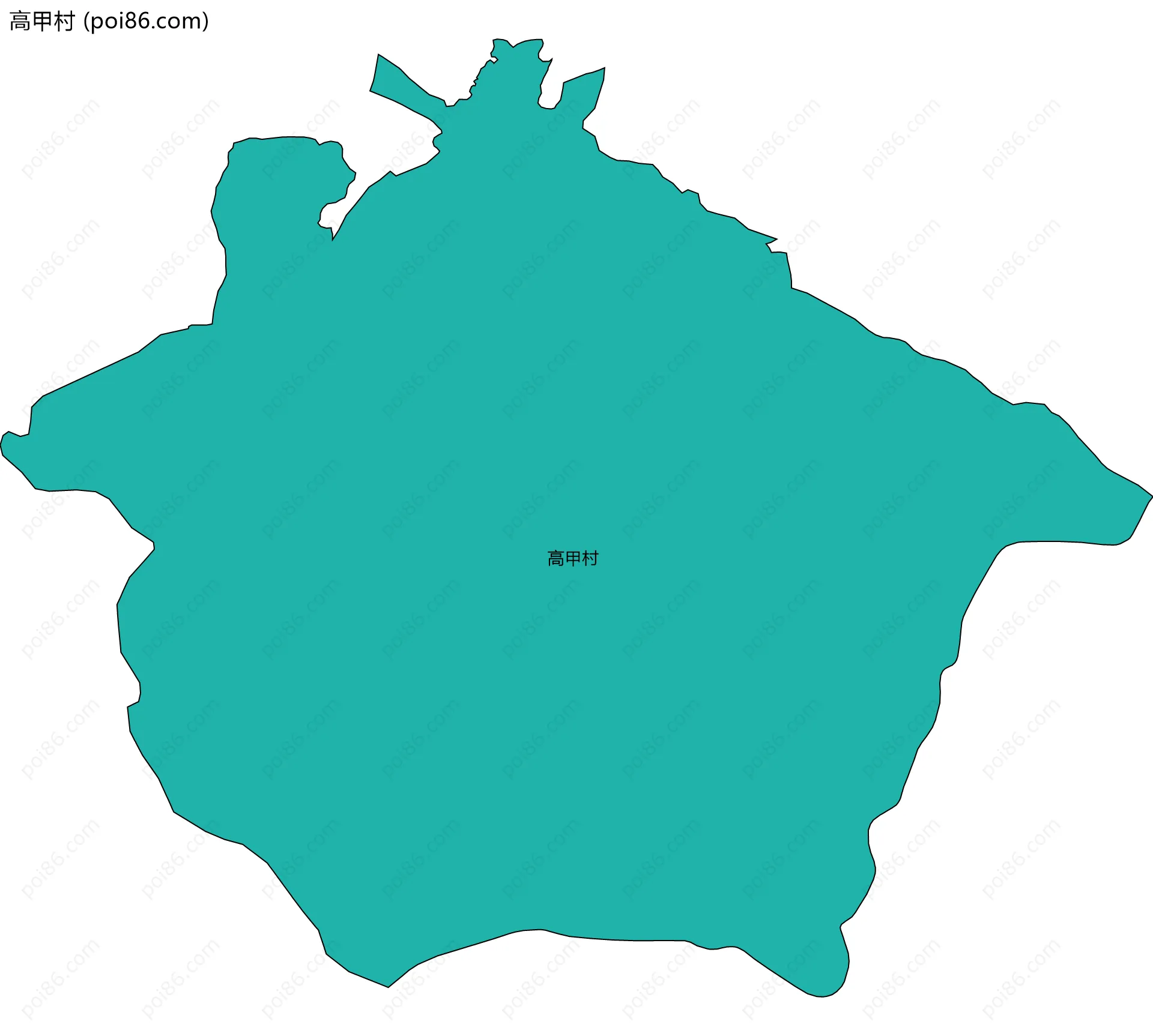 高甲村边界地图