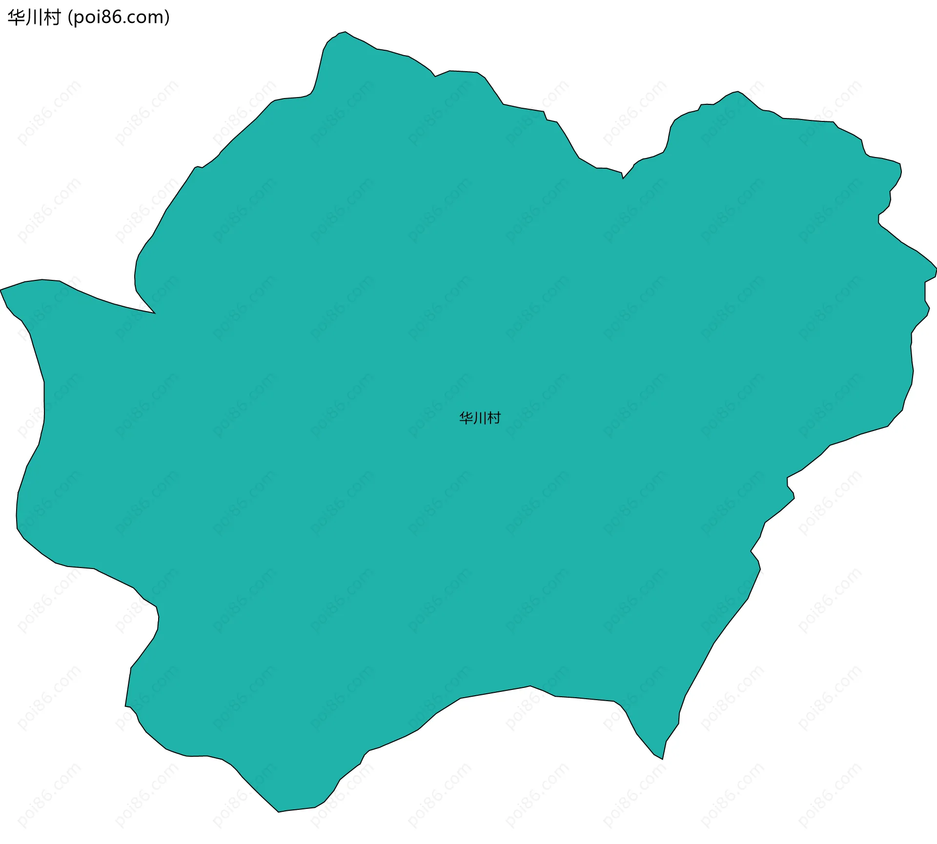 华川村边界地图