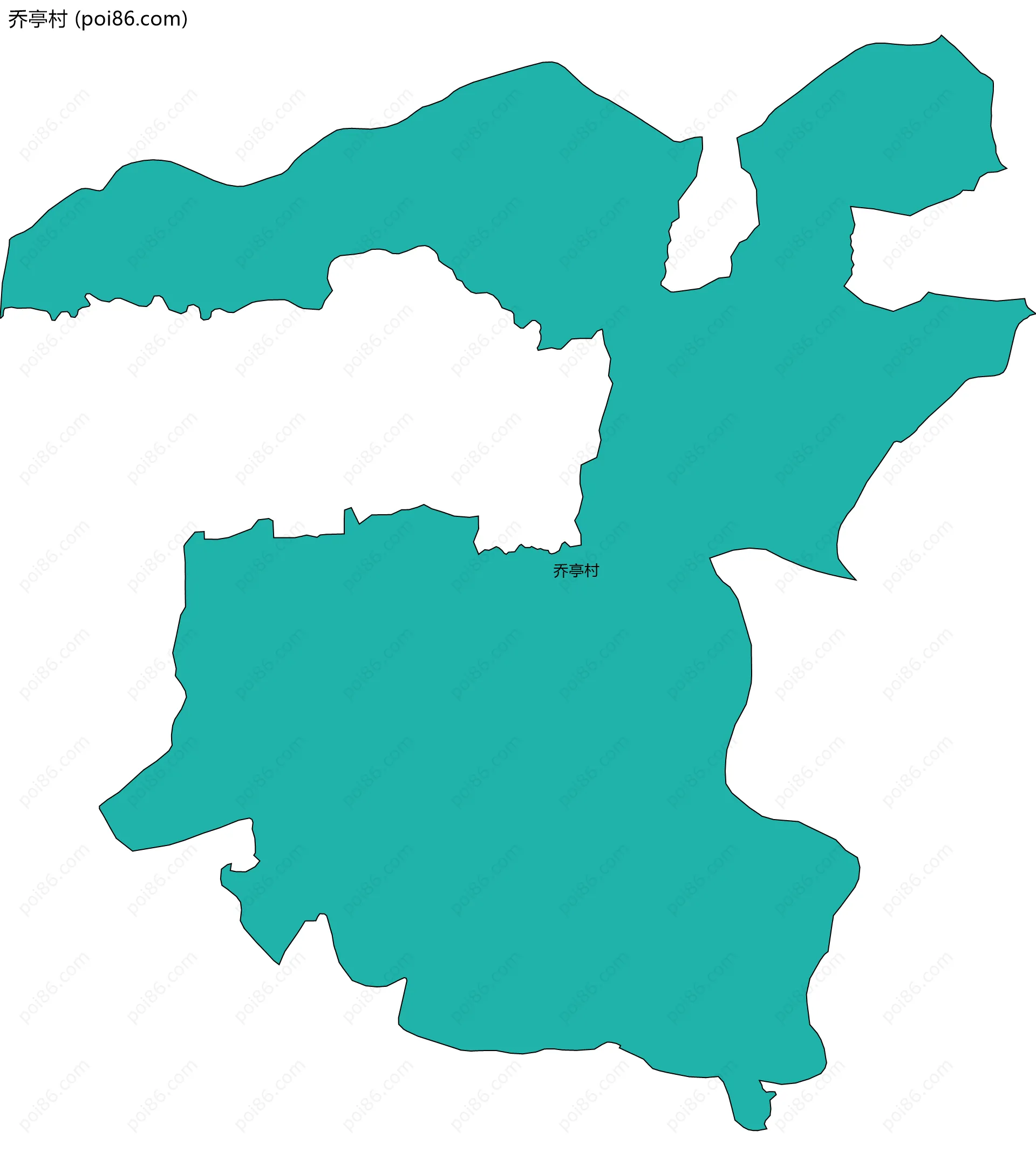 乔亭村边界地图