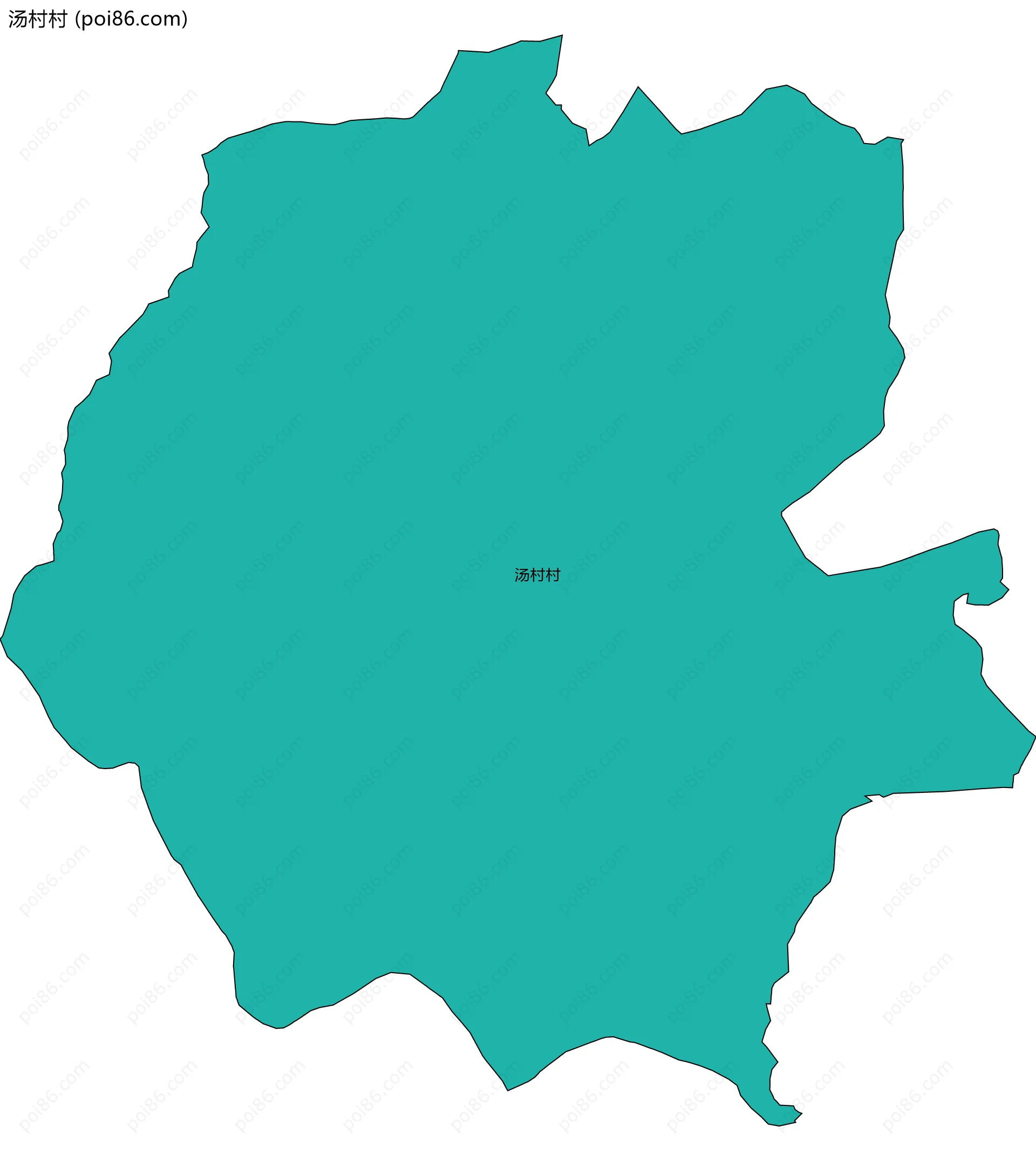 汤村村边界地图