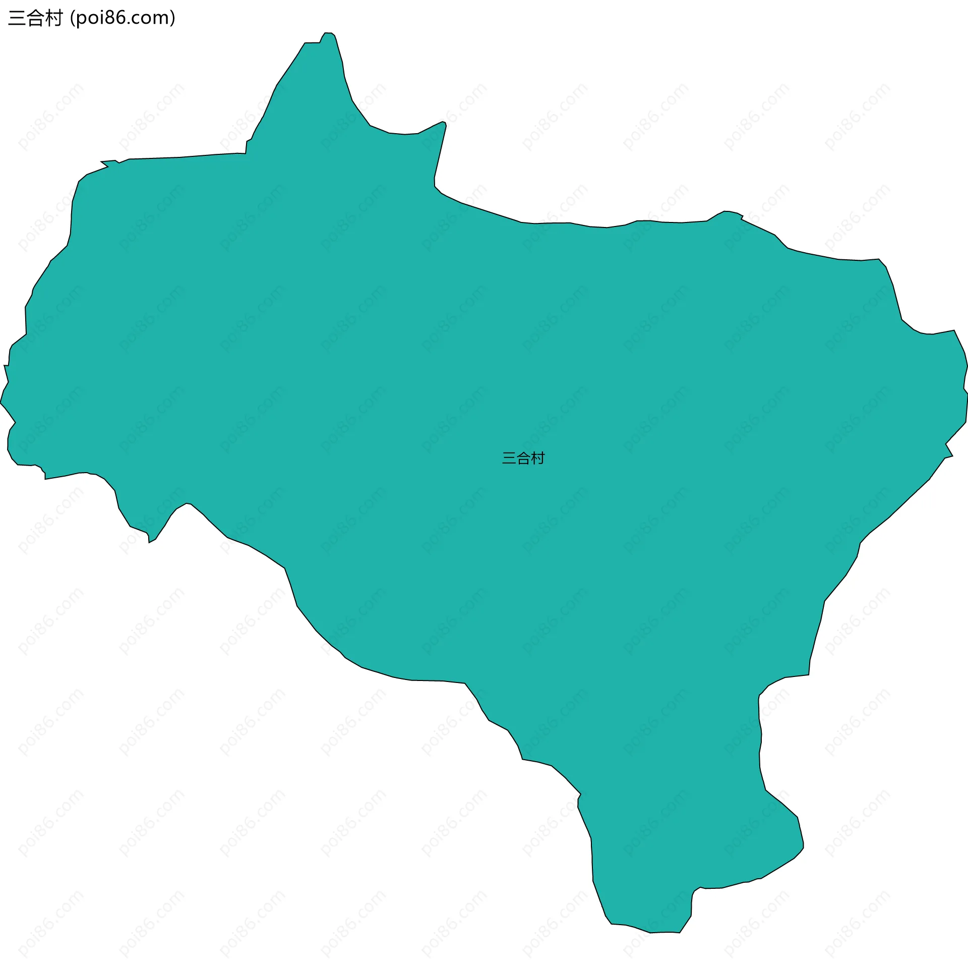 三合村边界地图