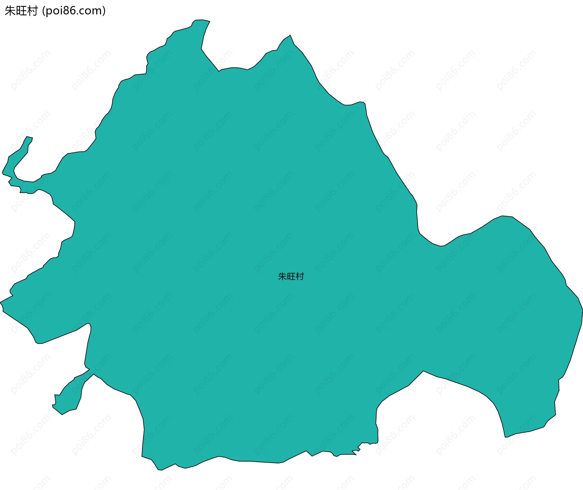 朱旺村边界地图