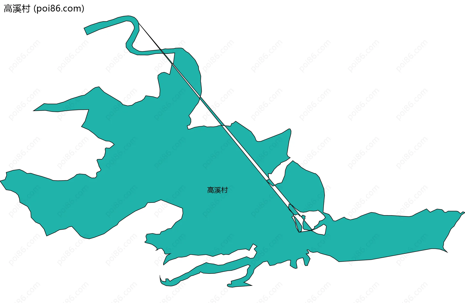 高溪村边界地图